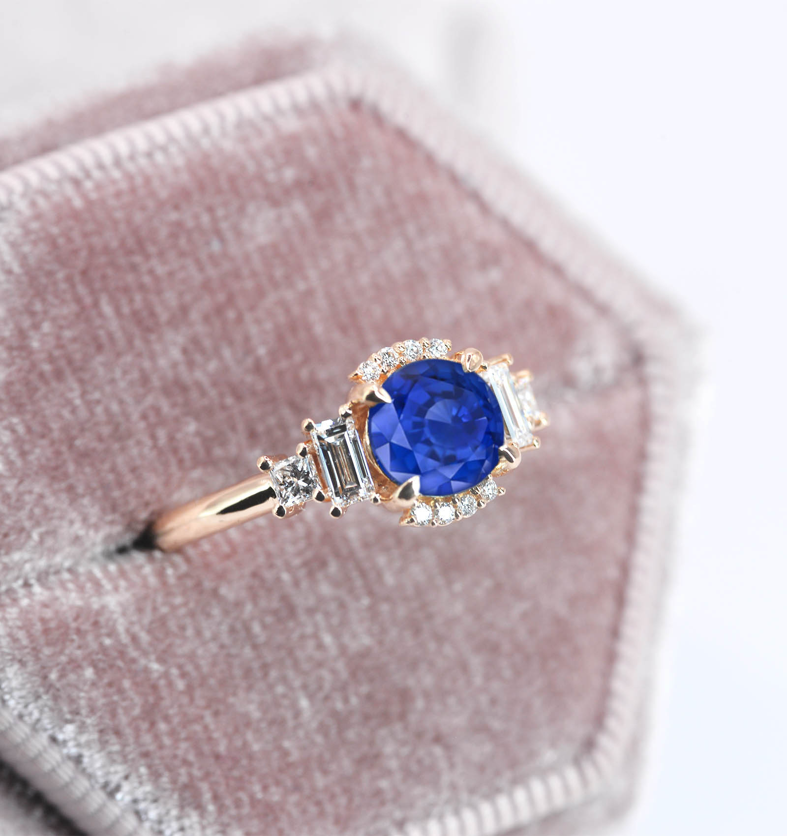 blue sapphire gift ring