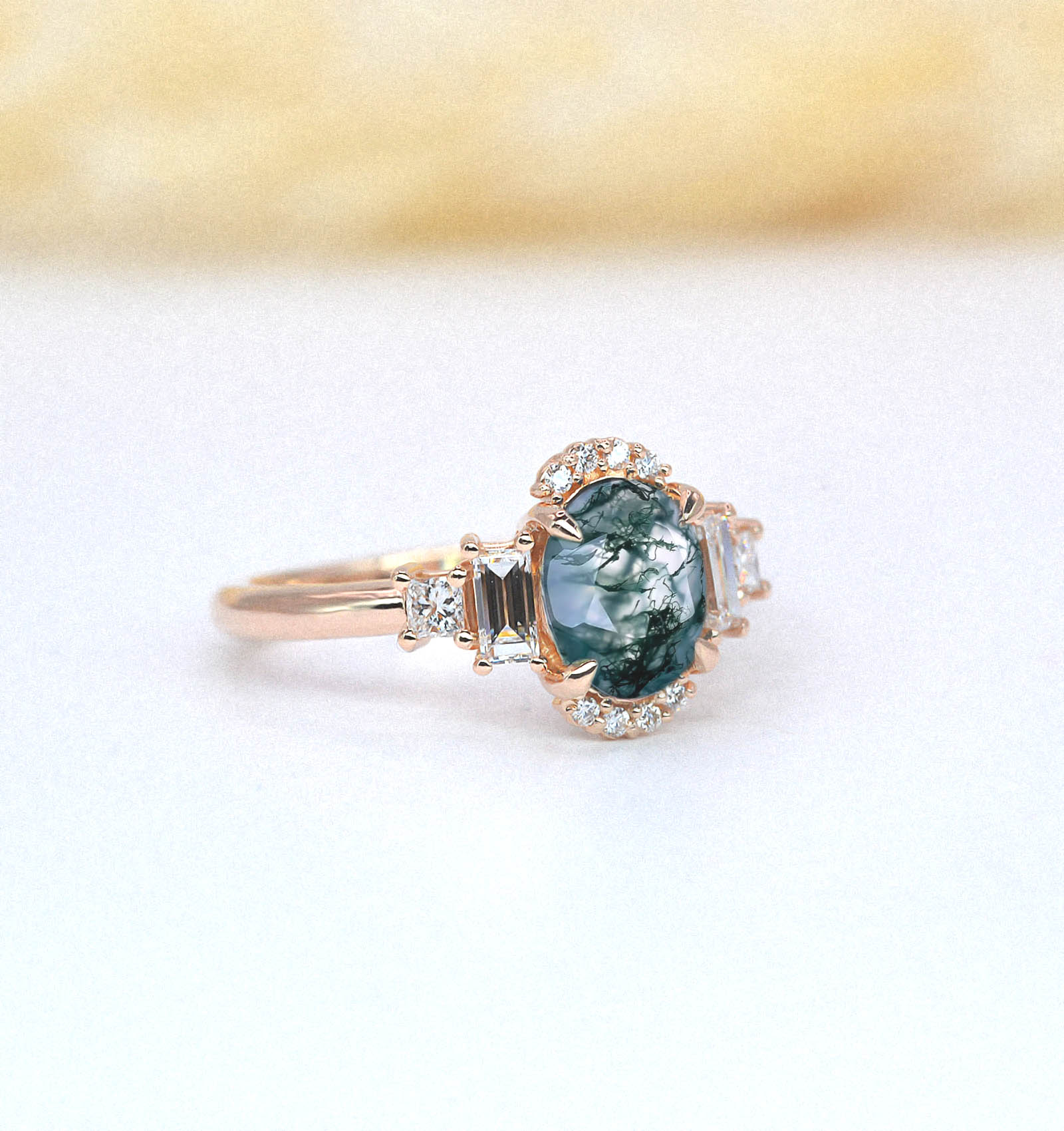 oval agate gift ring