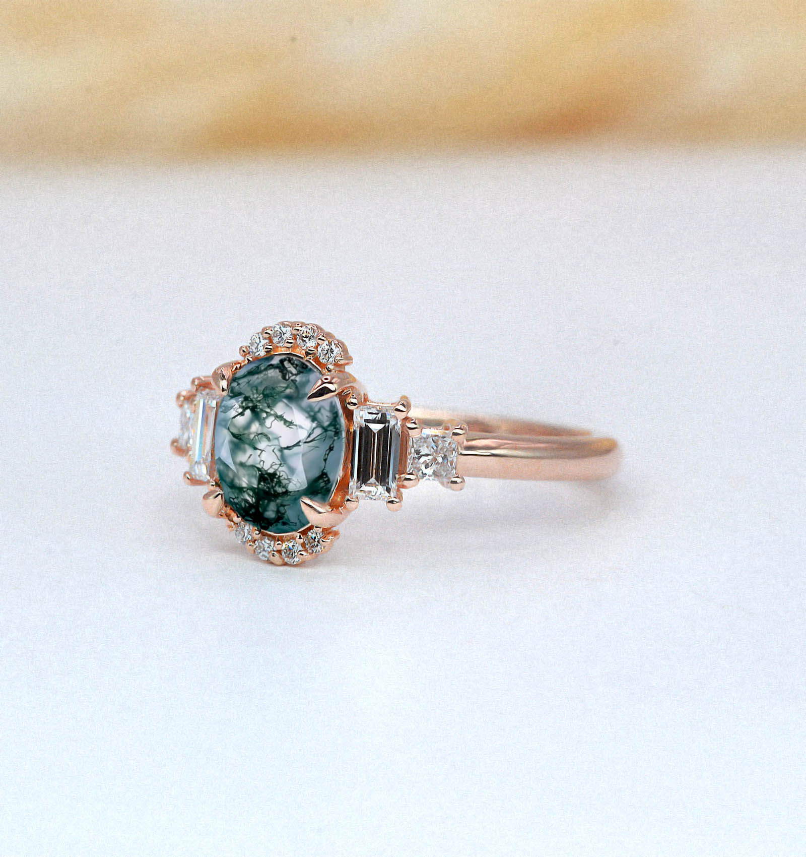oval agate gift ring