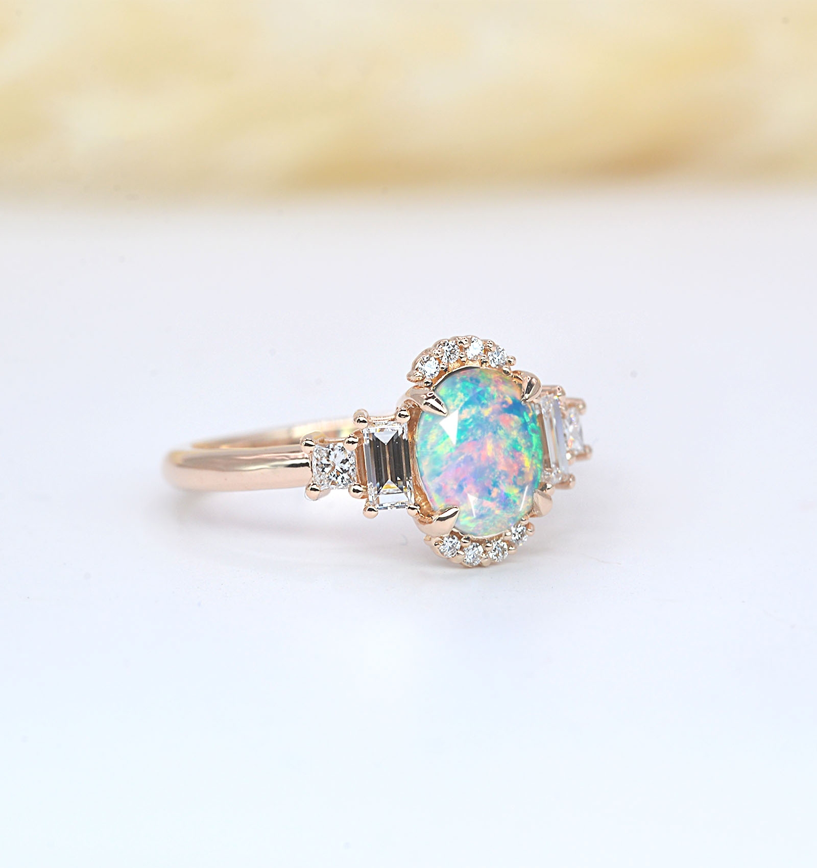 opal anniversary gift ring