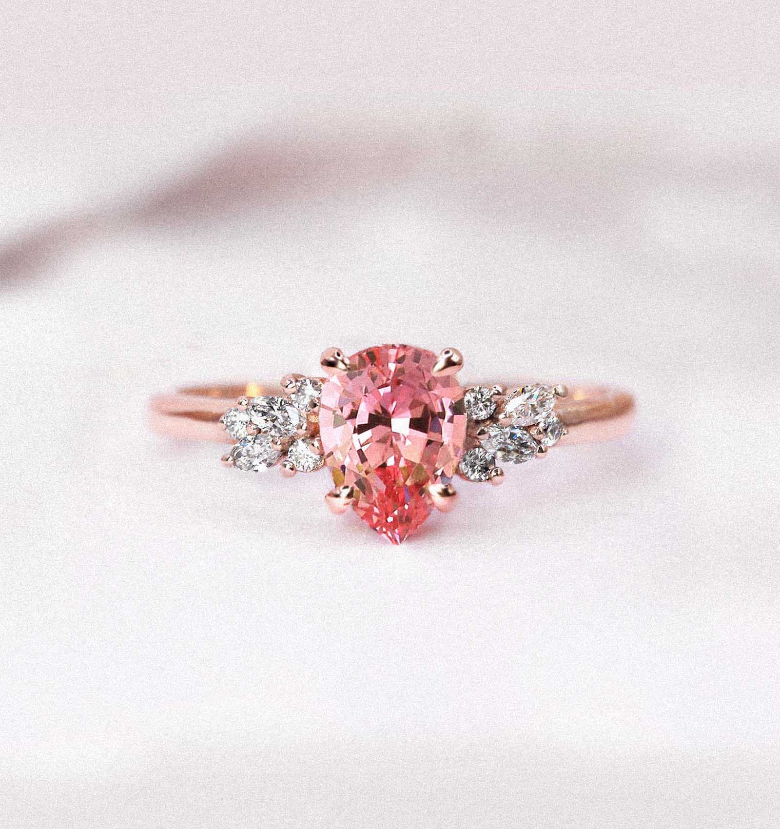 peach cluster ring