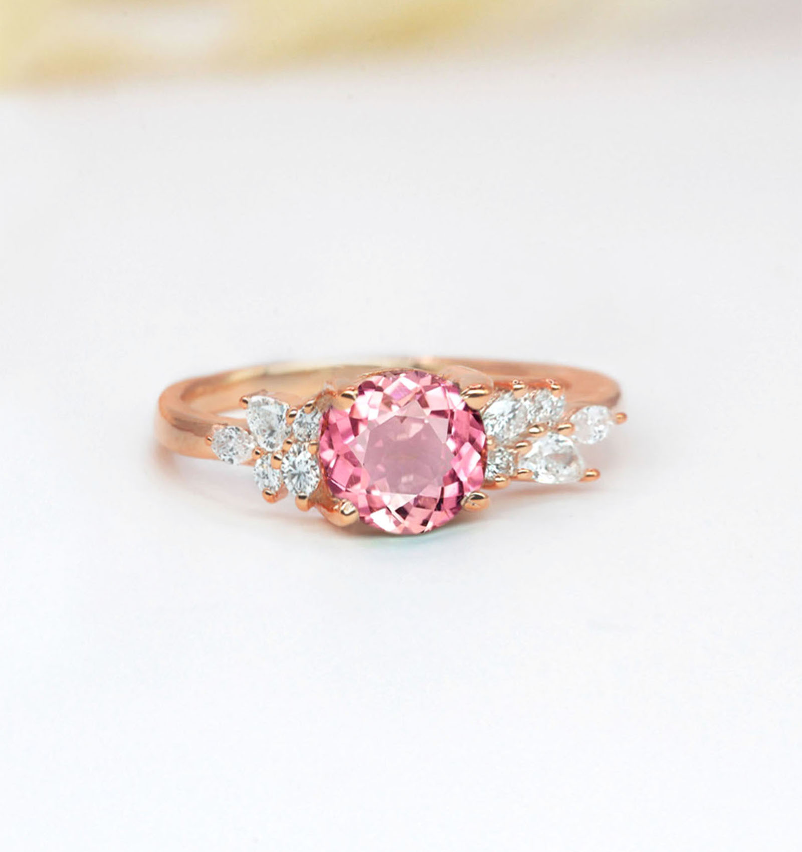pink sapphire gift ring