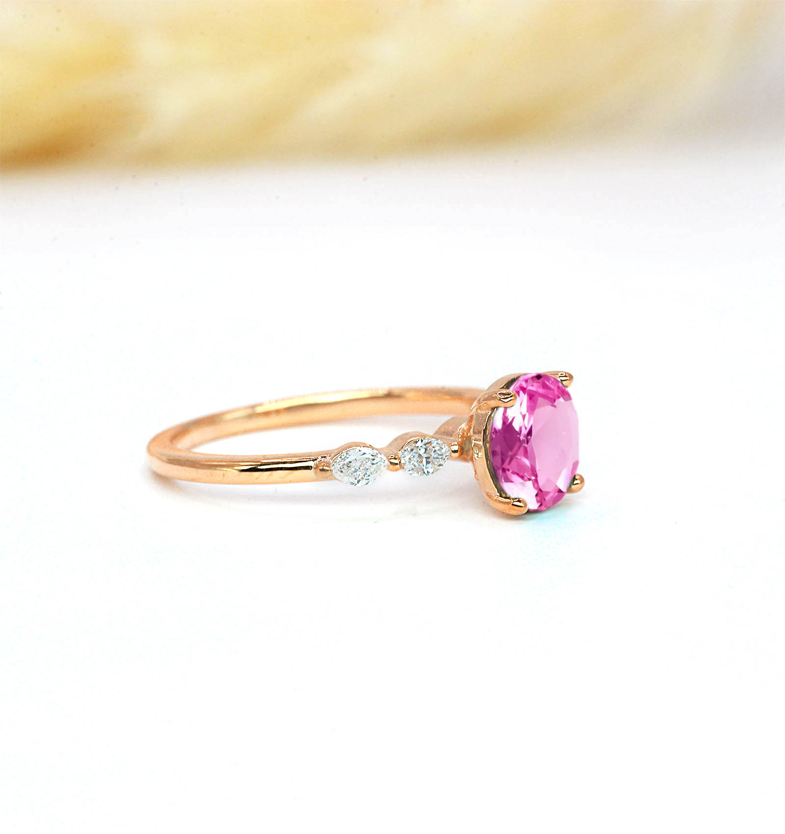 pink sapphire vintage gift ring