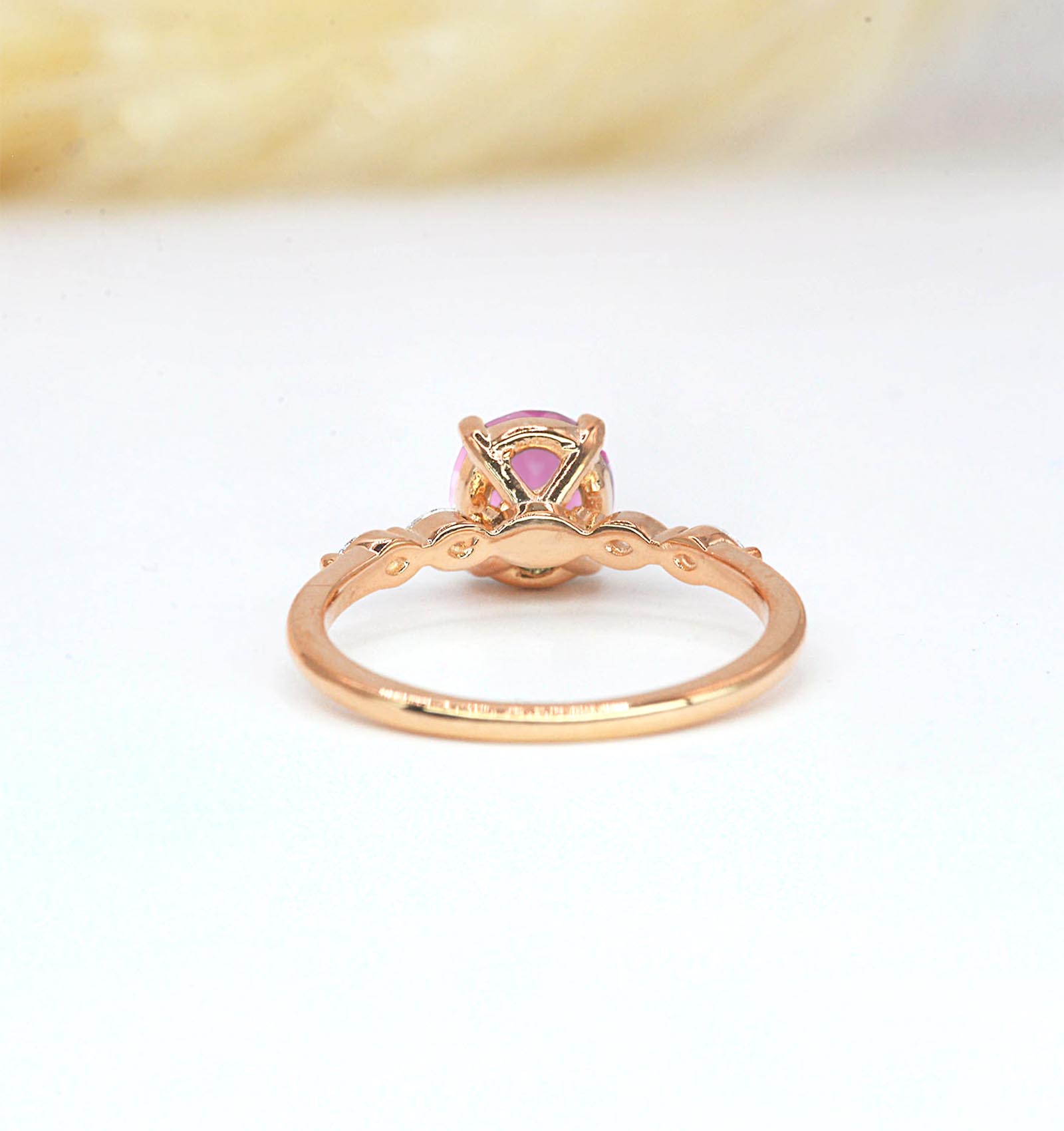 pink sapphire vintage gift ring