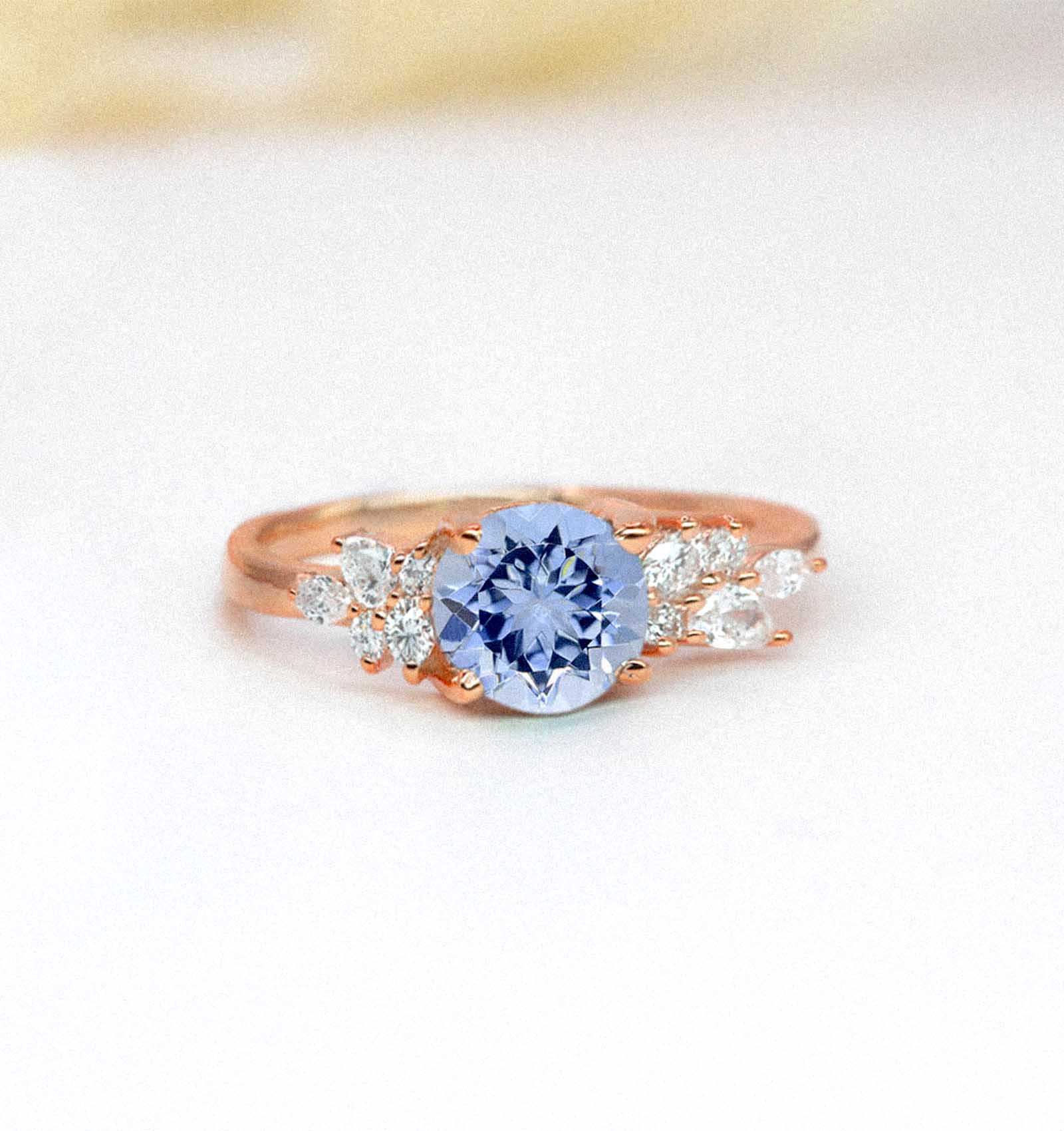 aquamarine anniversary gift ring