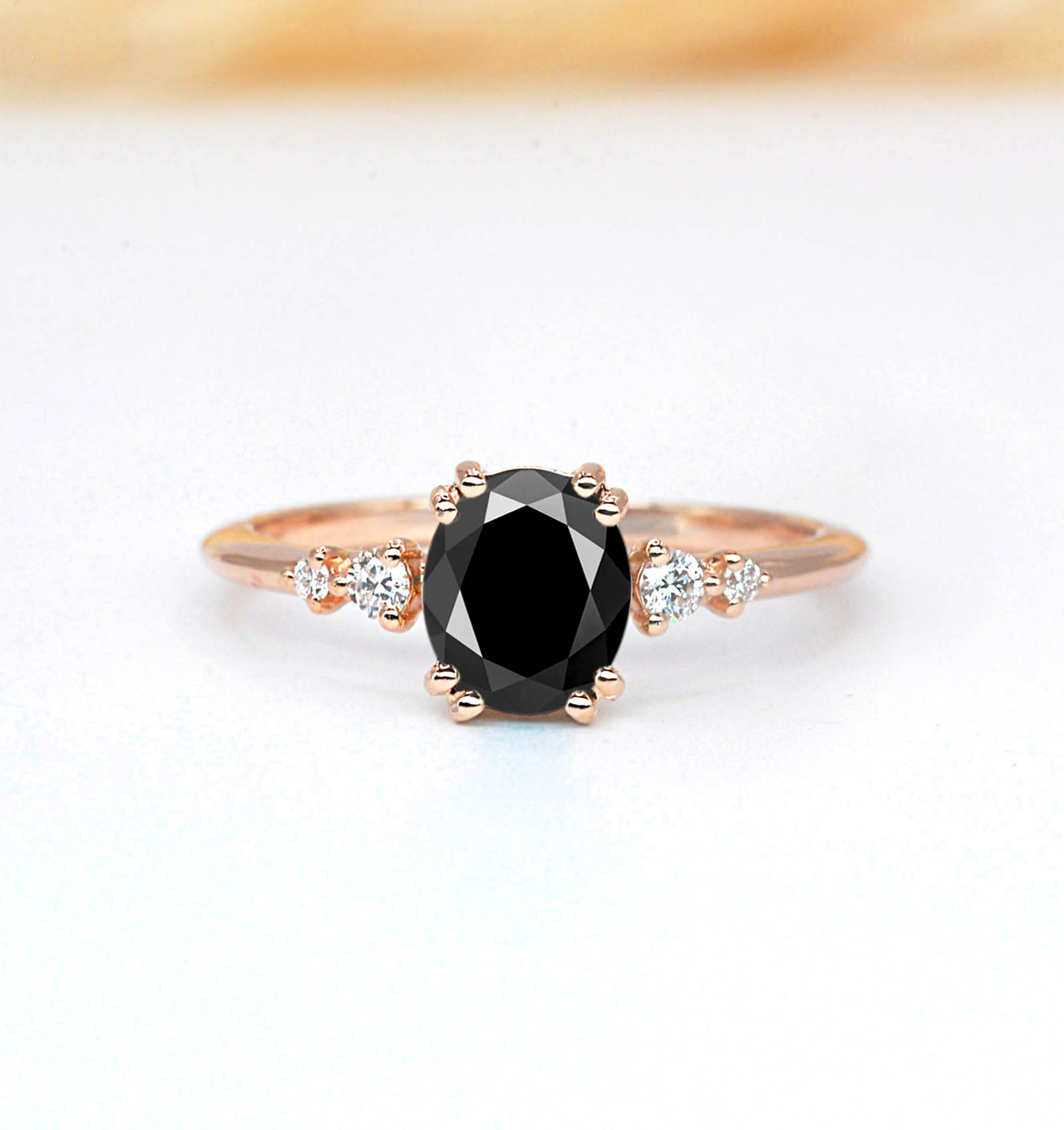 1.5ct black diamond ring