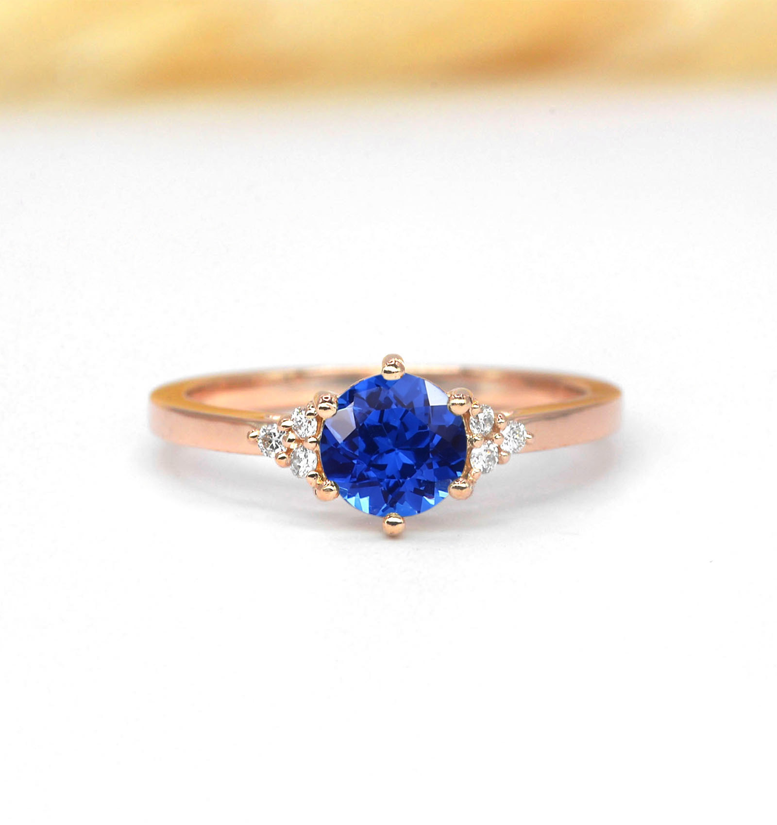 blue sapphire handmade ring