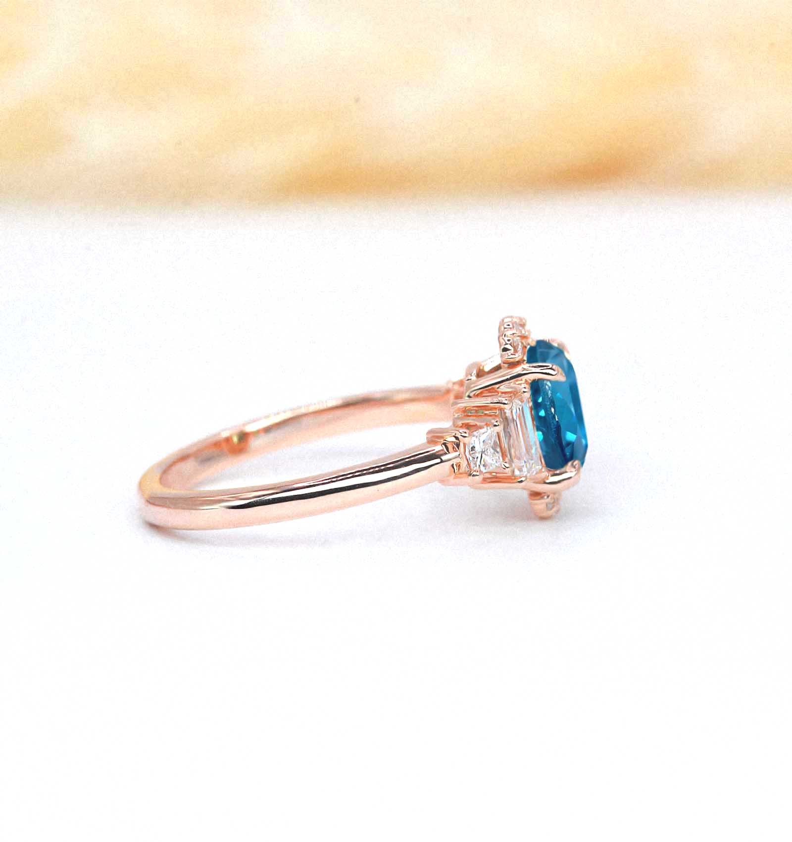 natural topaz engagement ring
