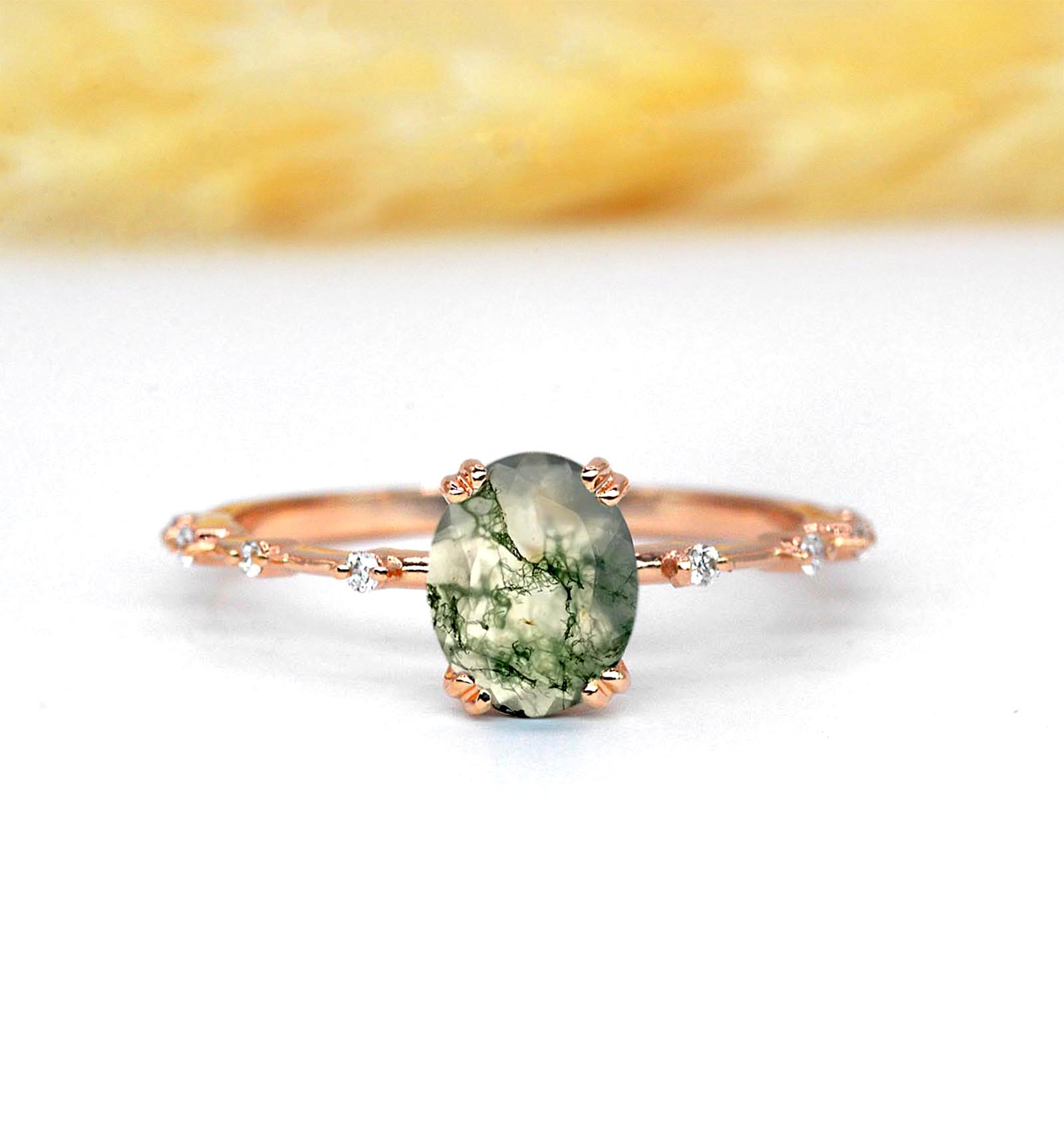 delicate agate anniversary ring