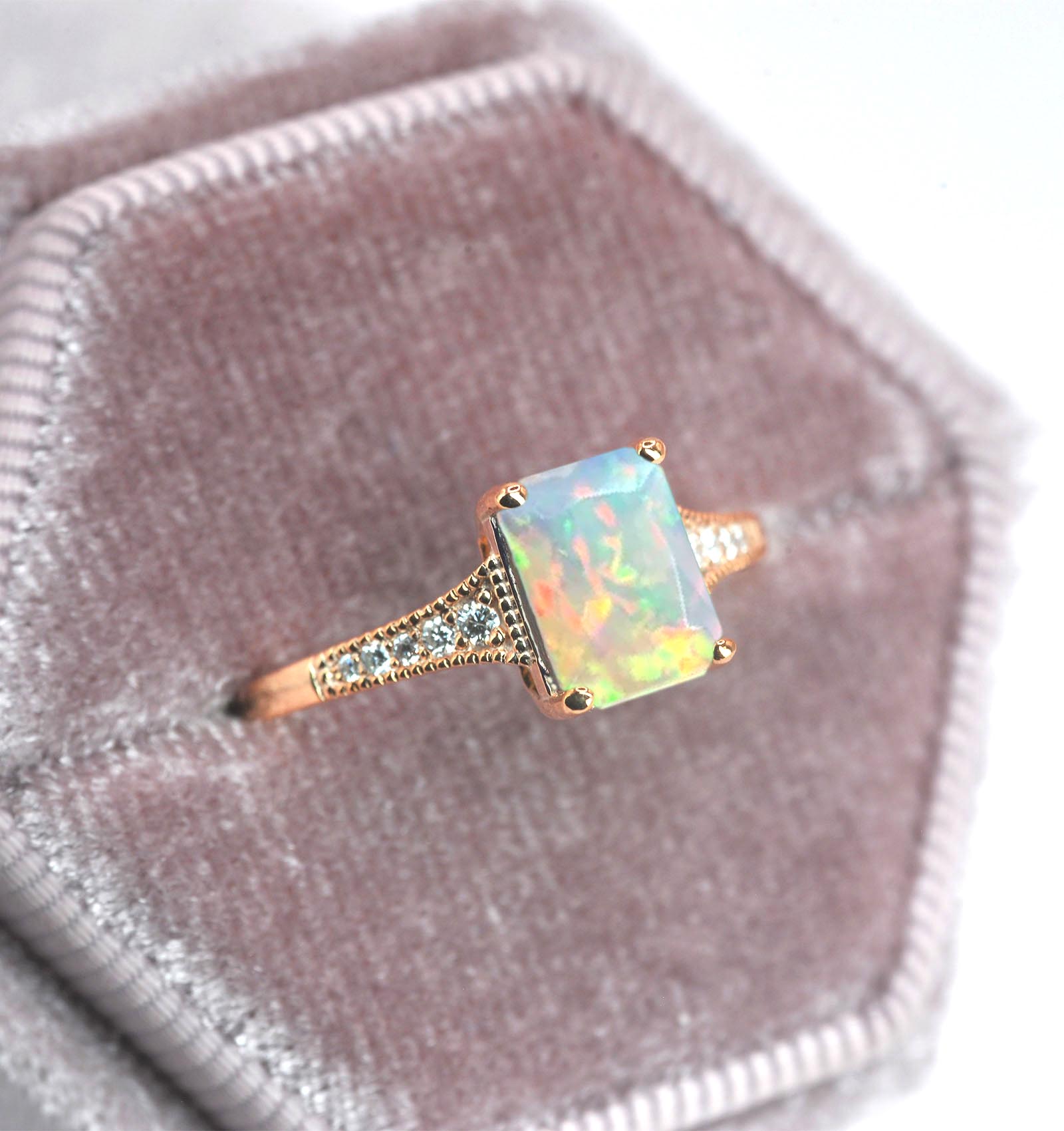 unique opal gift ring