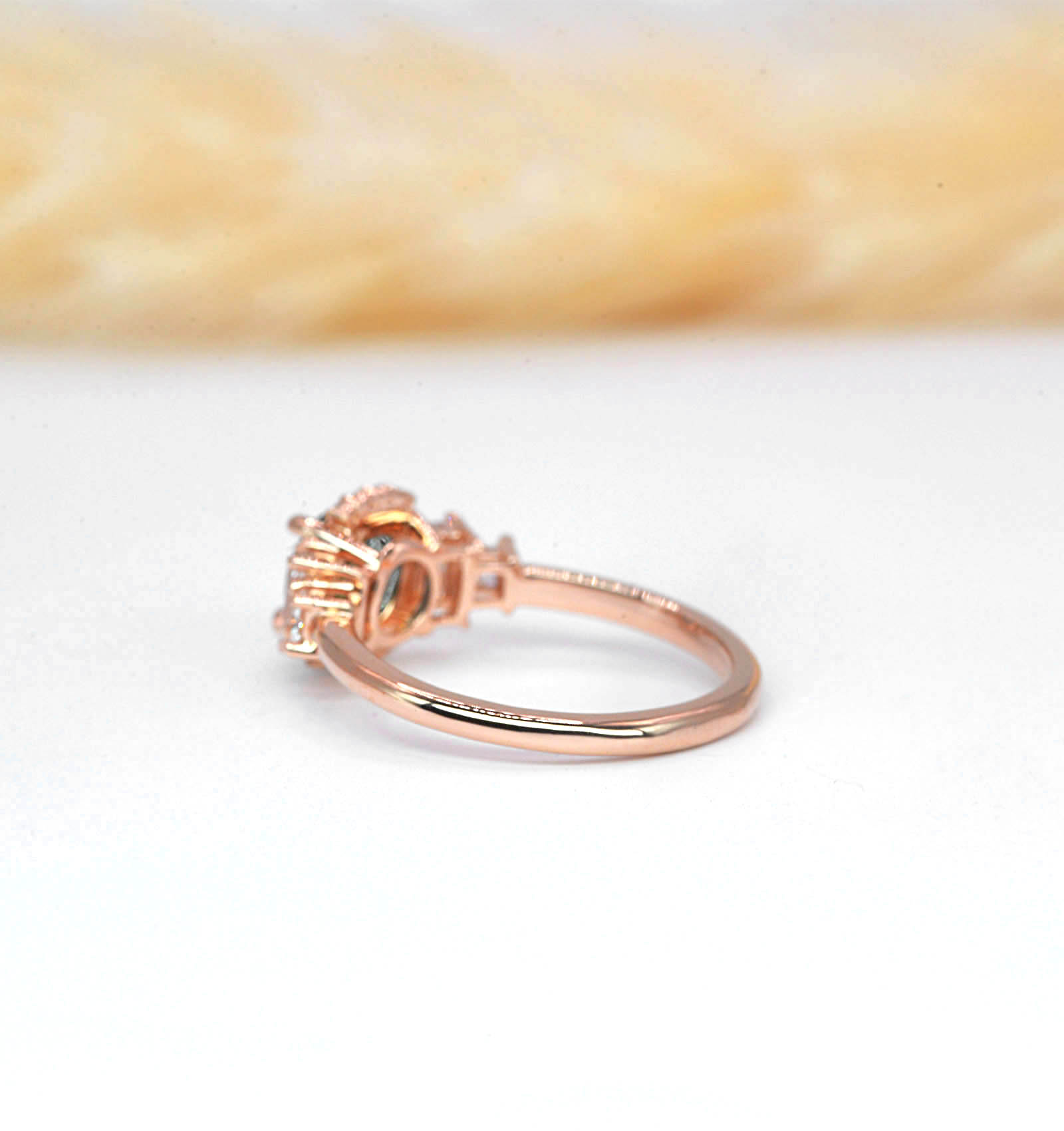 Grey Moissanite Vintage Cluster Ring - Image 3