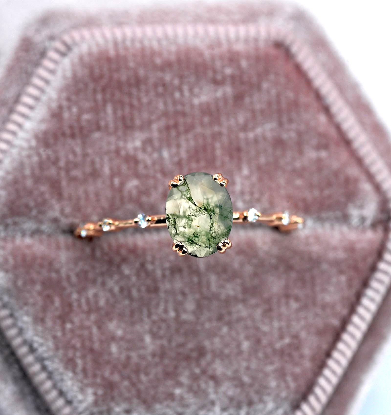 delicate agate anniversary ring