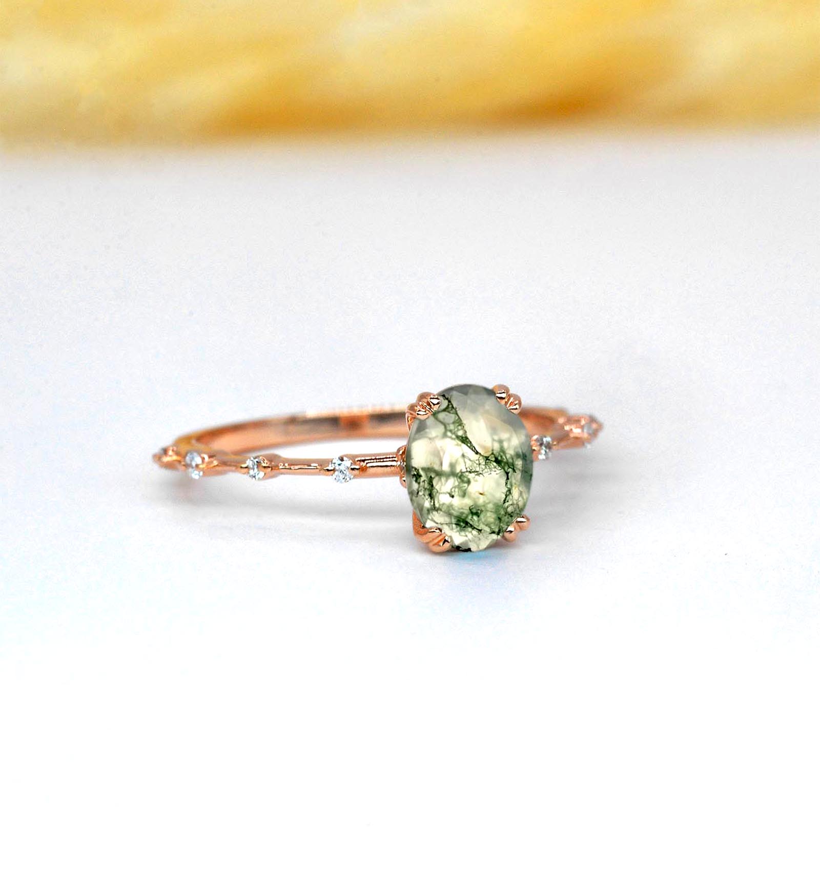 delicate agate anniversary ring