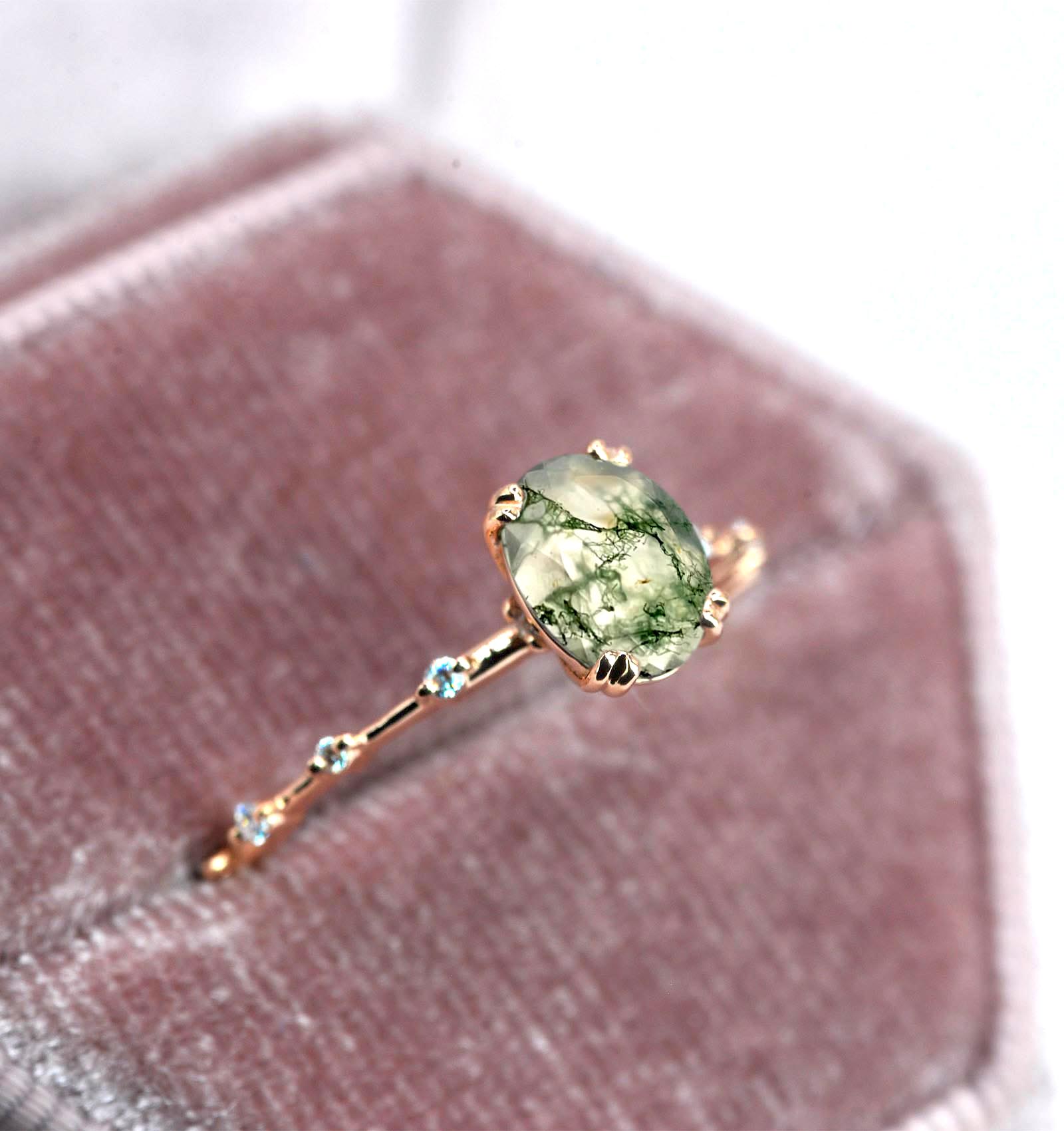 delicate agate anniversary ring