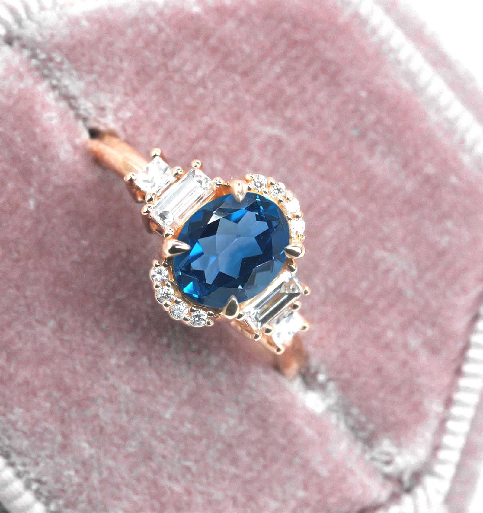 natural topaz engagement ring