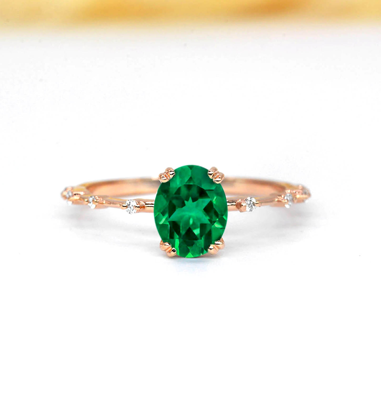 oval emerald celebrity engagement ring