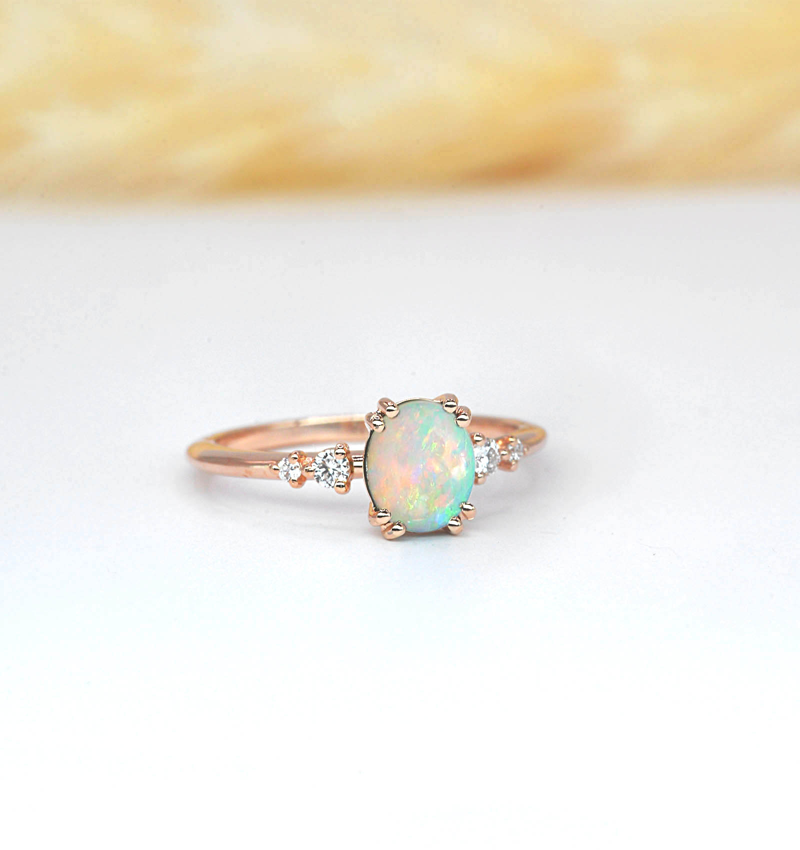 oval opal featuring bridal ring