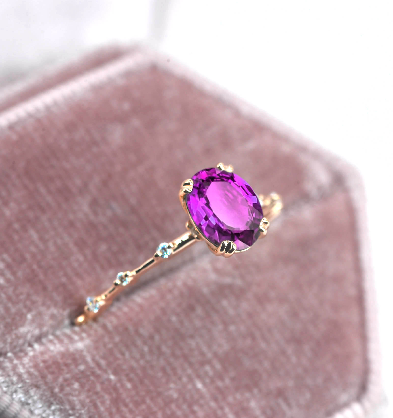 Pink sapphire vintage stimulant ring - DIORAH JEWELLERS