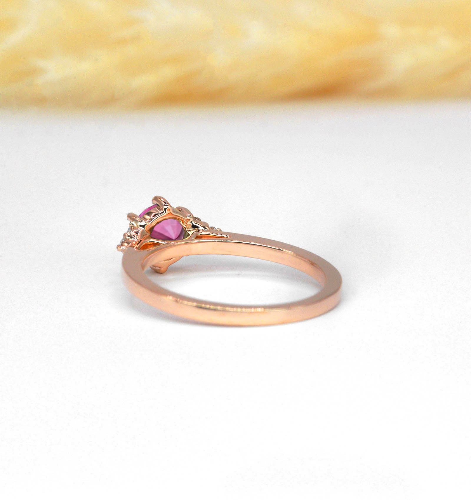 pink sapphire diamond engagement ring