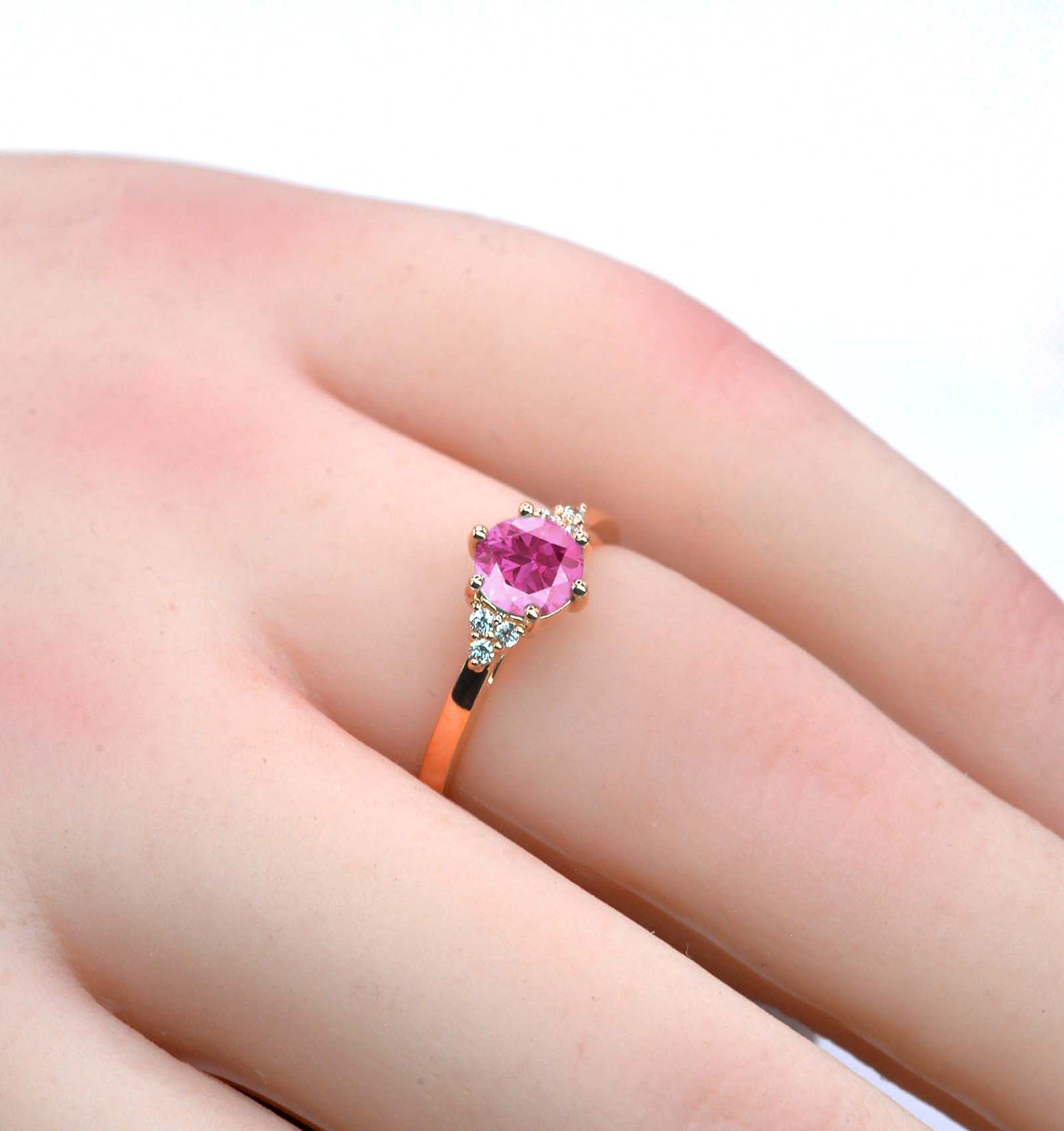 pink sapphire diamond engagement ring
