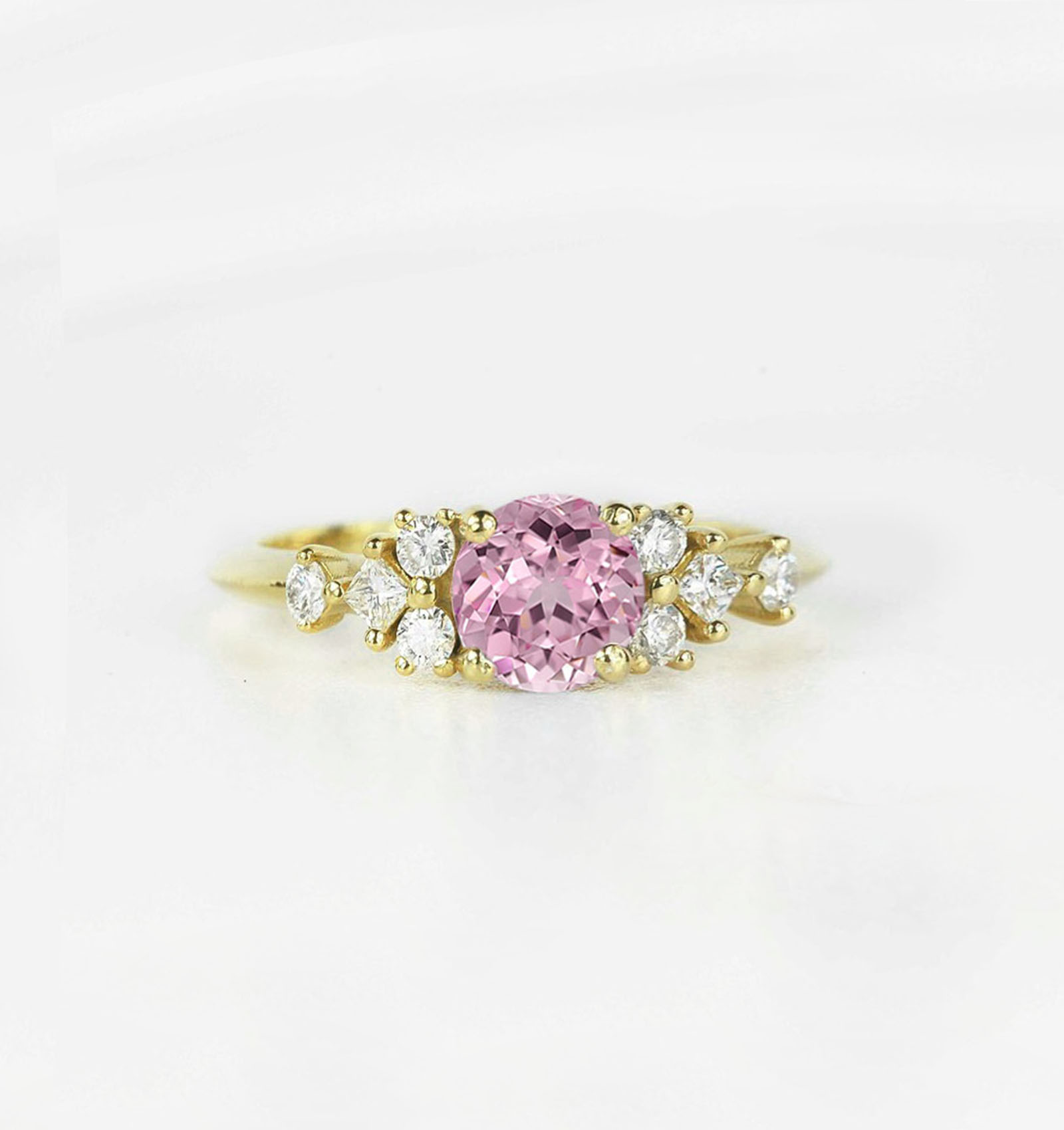 light pink engagement ring