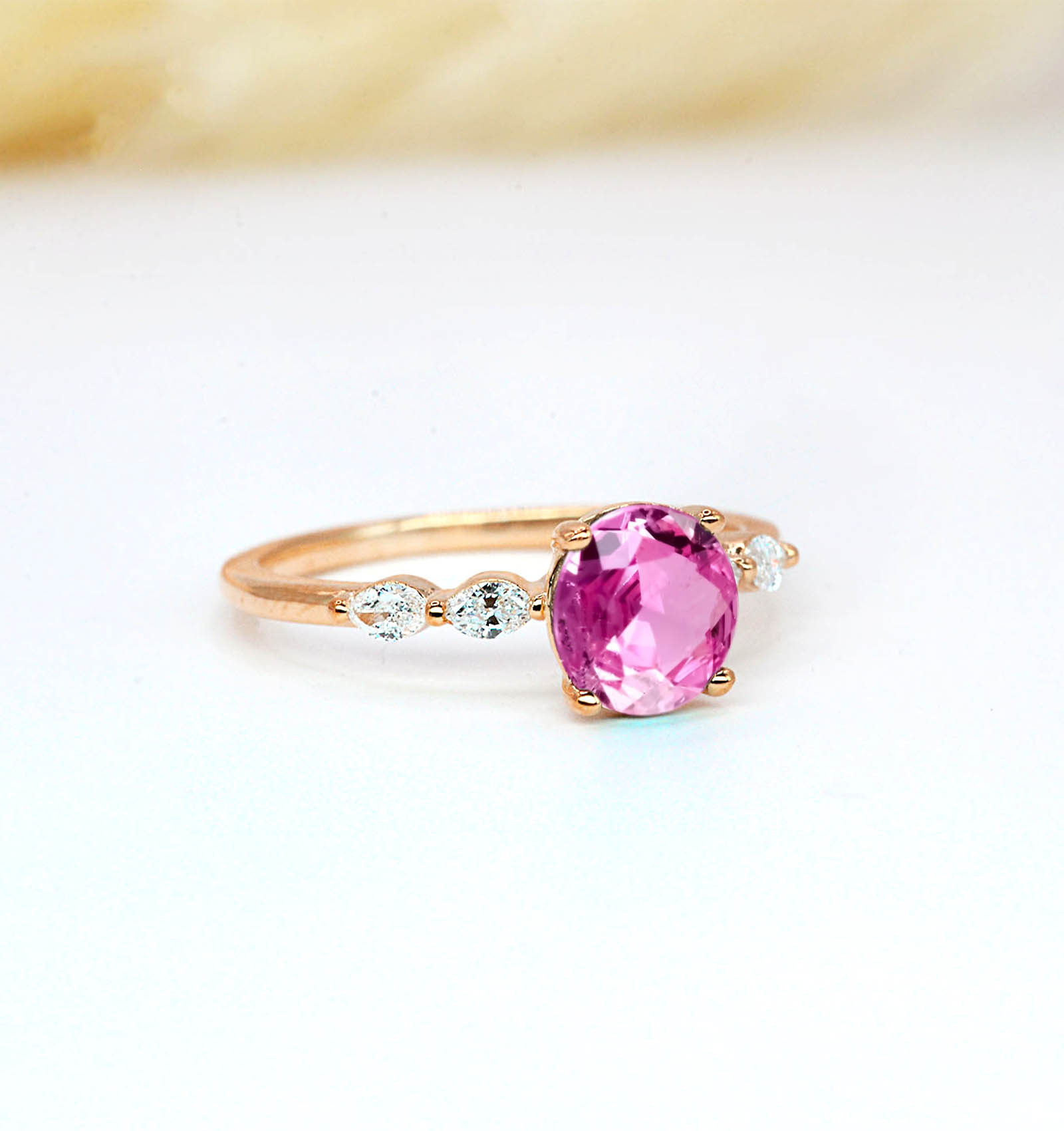 pink sapphire vintage gift ring