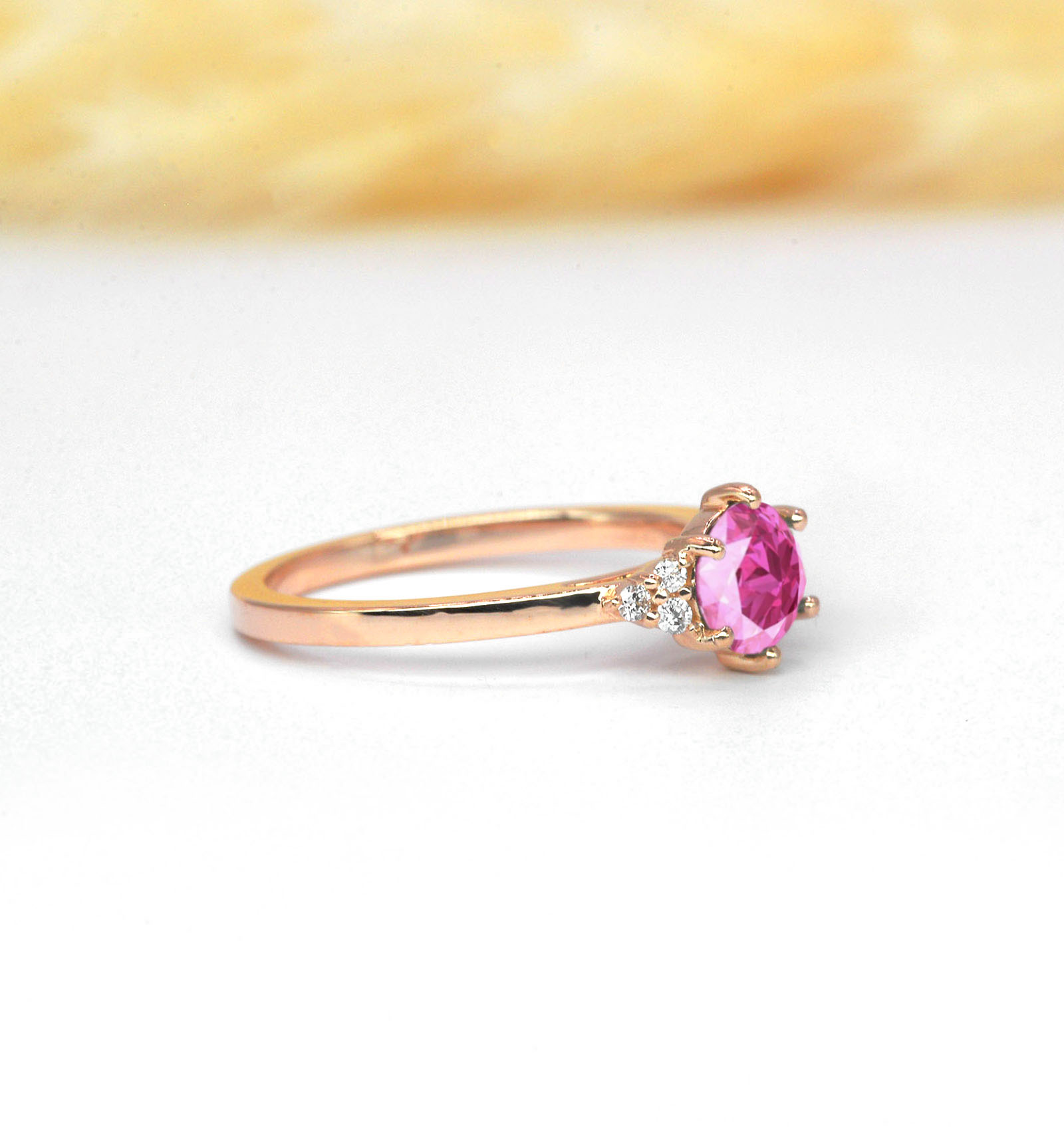 pink sapphire diamond engagement ring