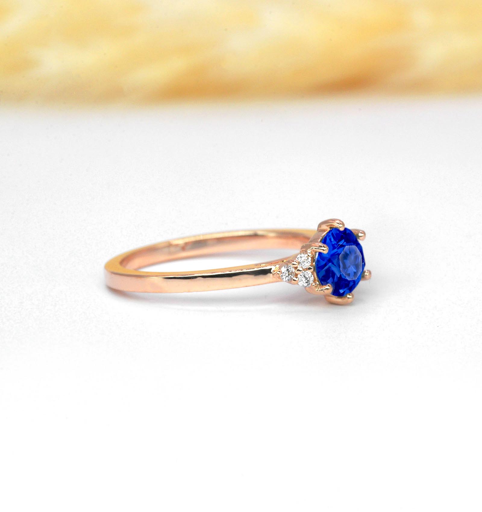 blue sapphire handmade ring