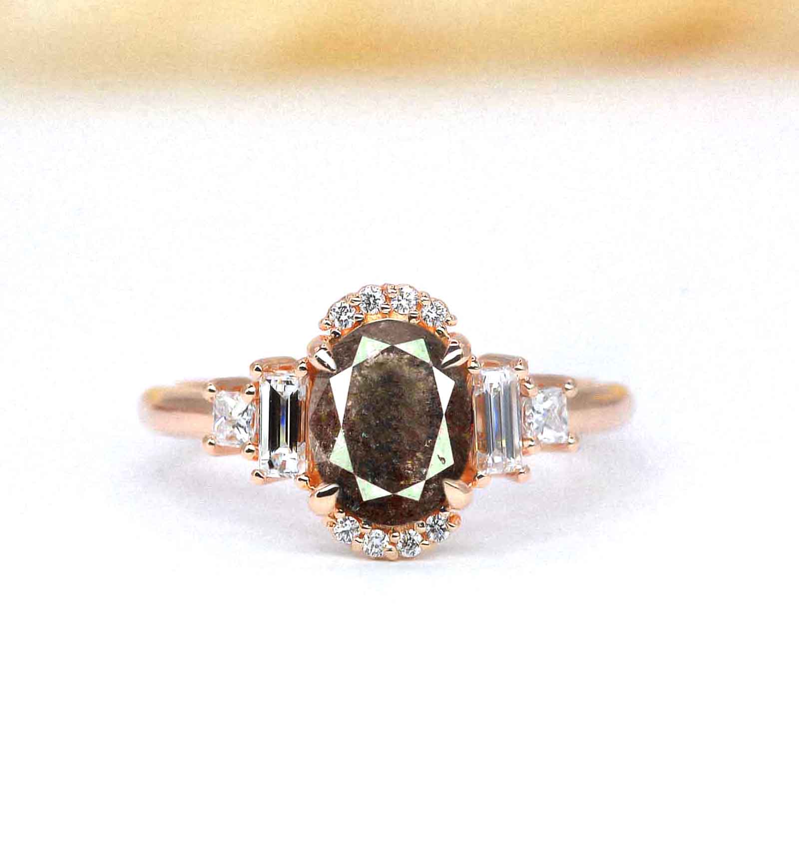brownish diamond gift ring