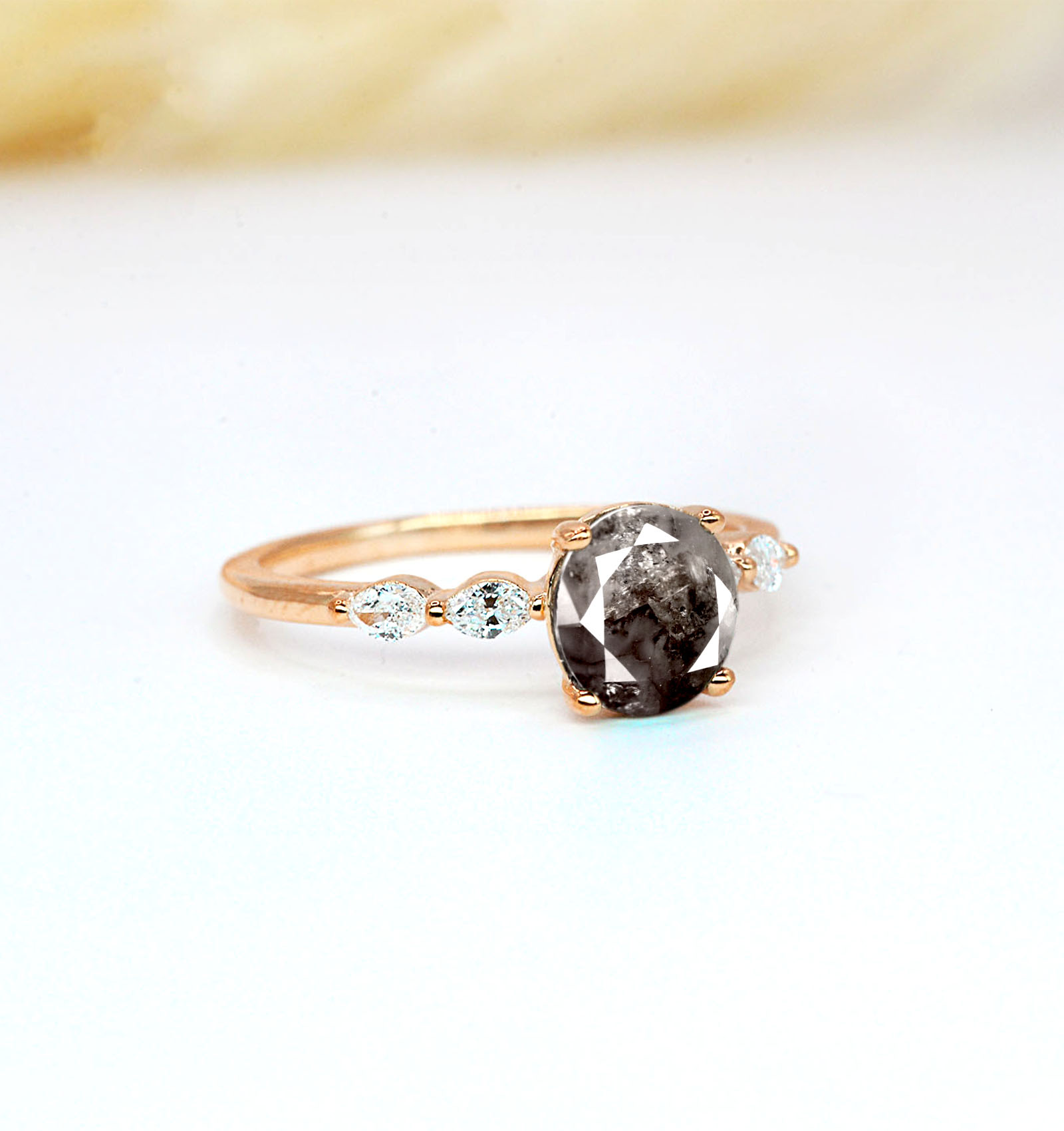 Rustic grey diamond anniversary ring - DIORAH JEWELLERS