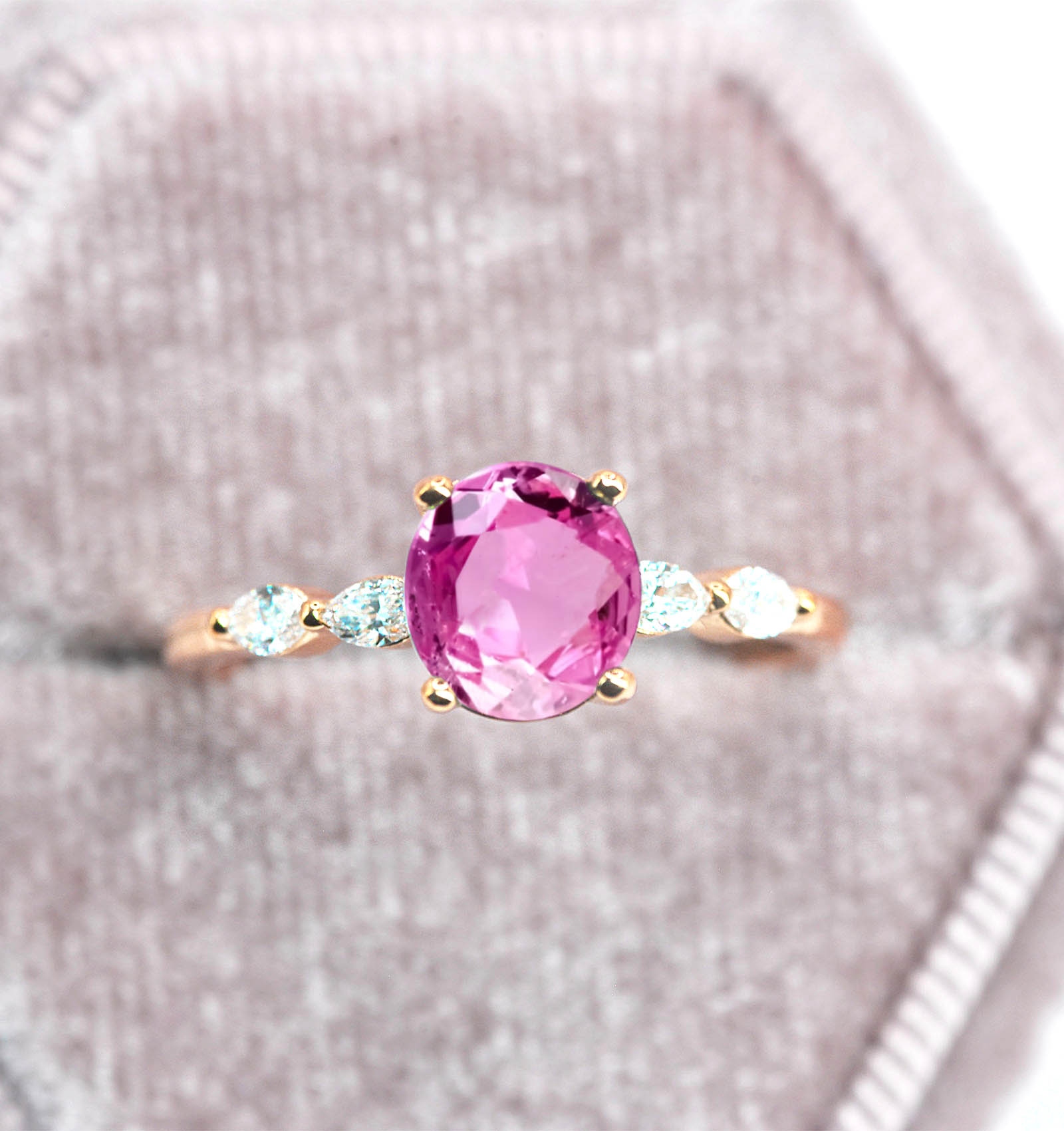 pink sapphire vintage gift ring