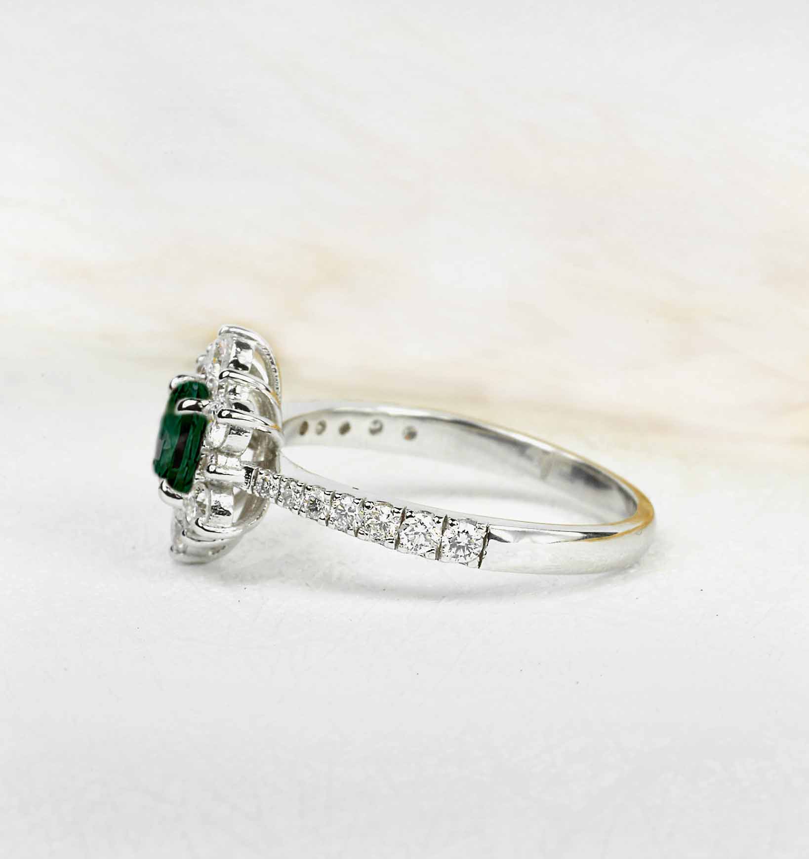 teal sapphire bridal ring