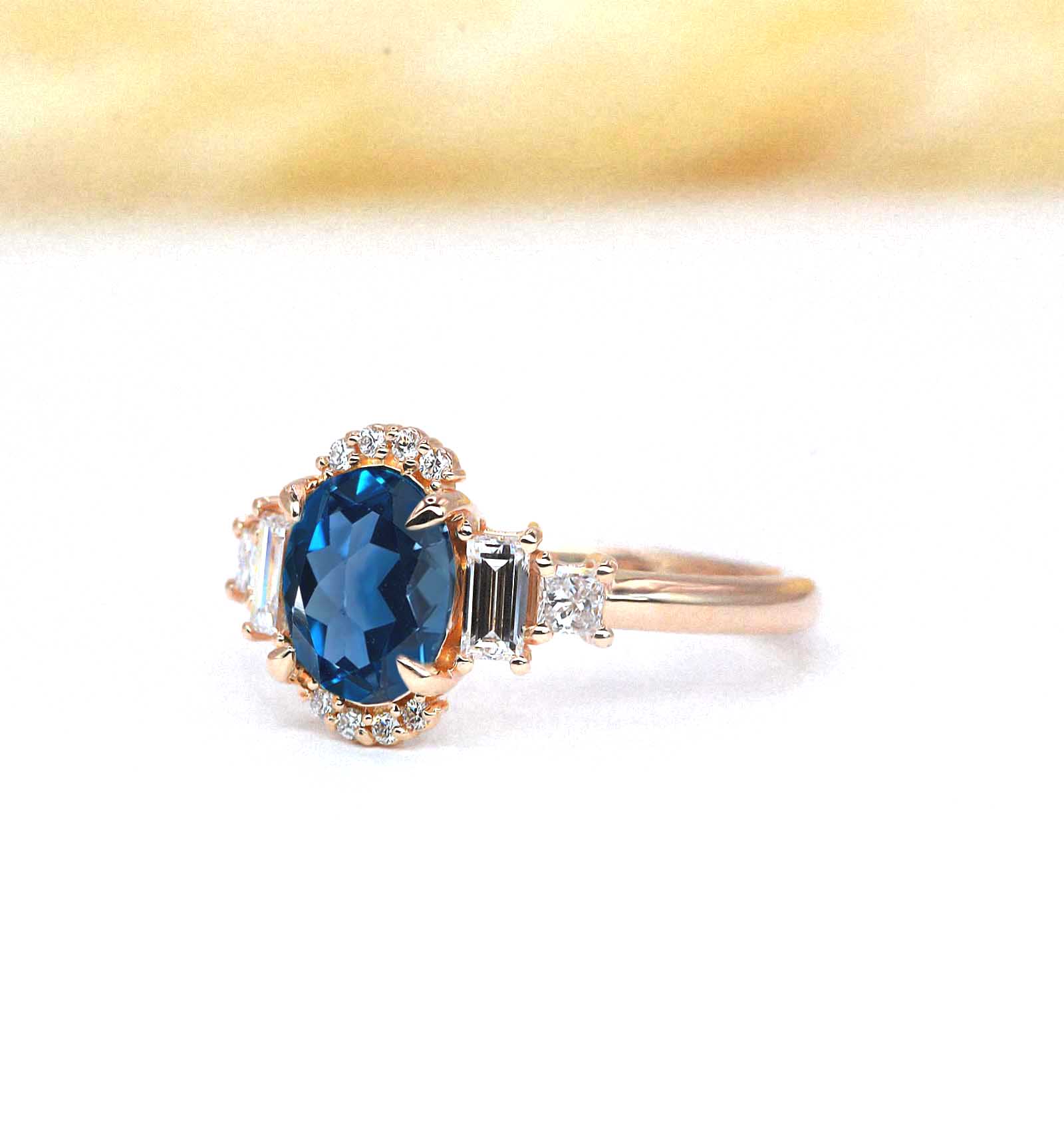 natural topaz engagement ring
