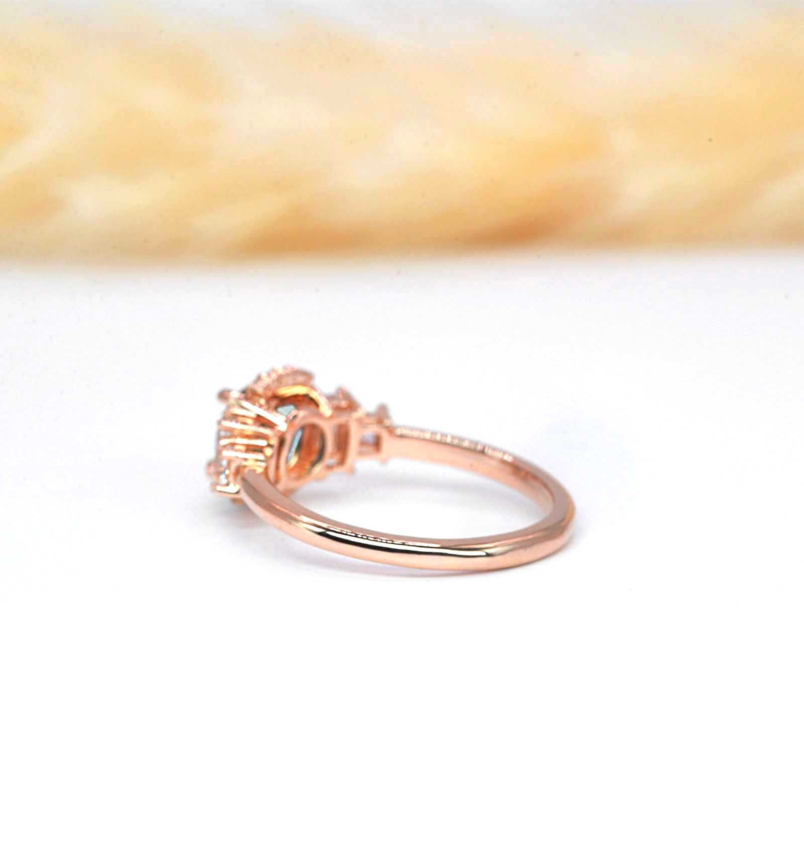 opal classic cluster engagement ring
