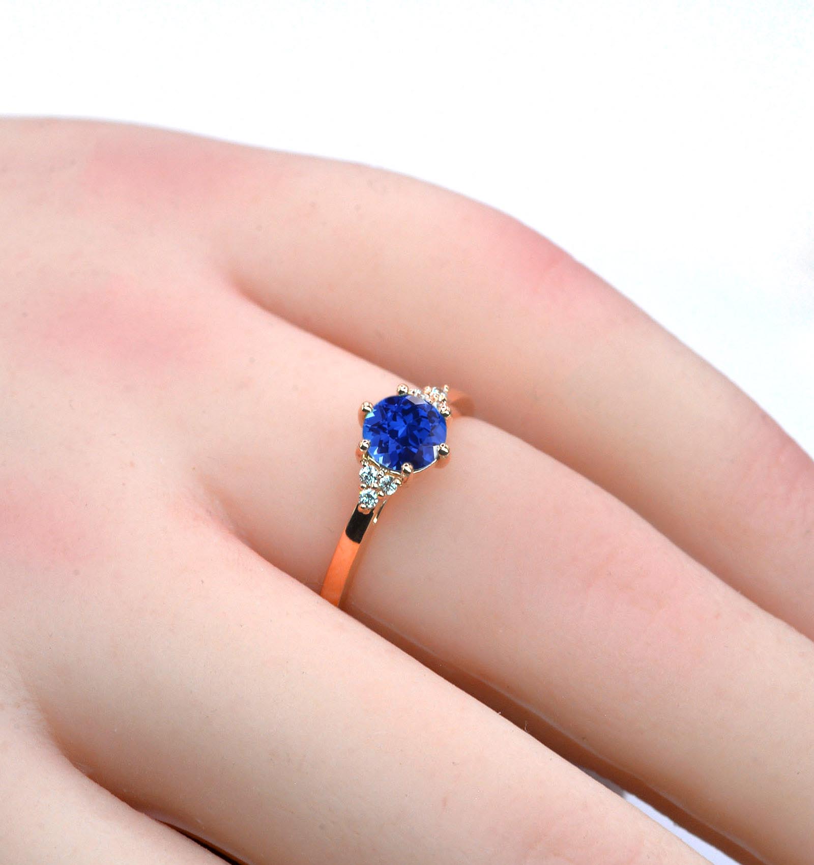 blue sapphire handmade ring