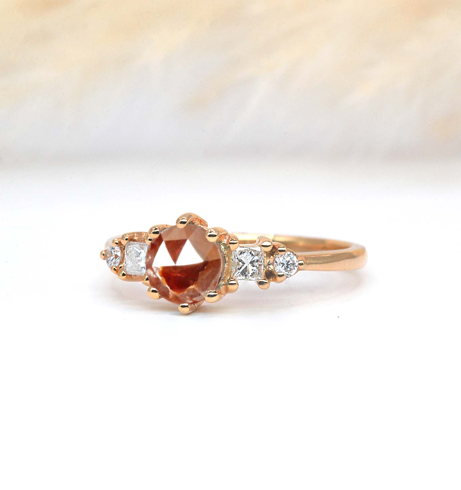 1.05ct rustic diamond vintage ring