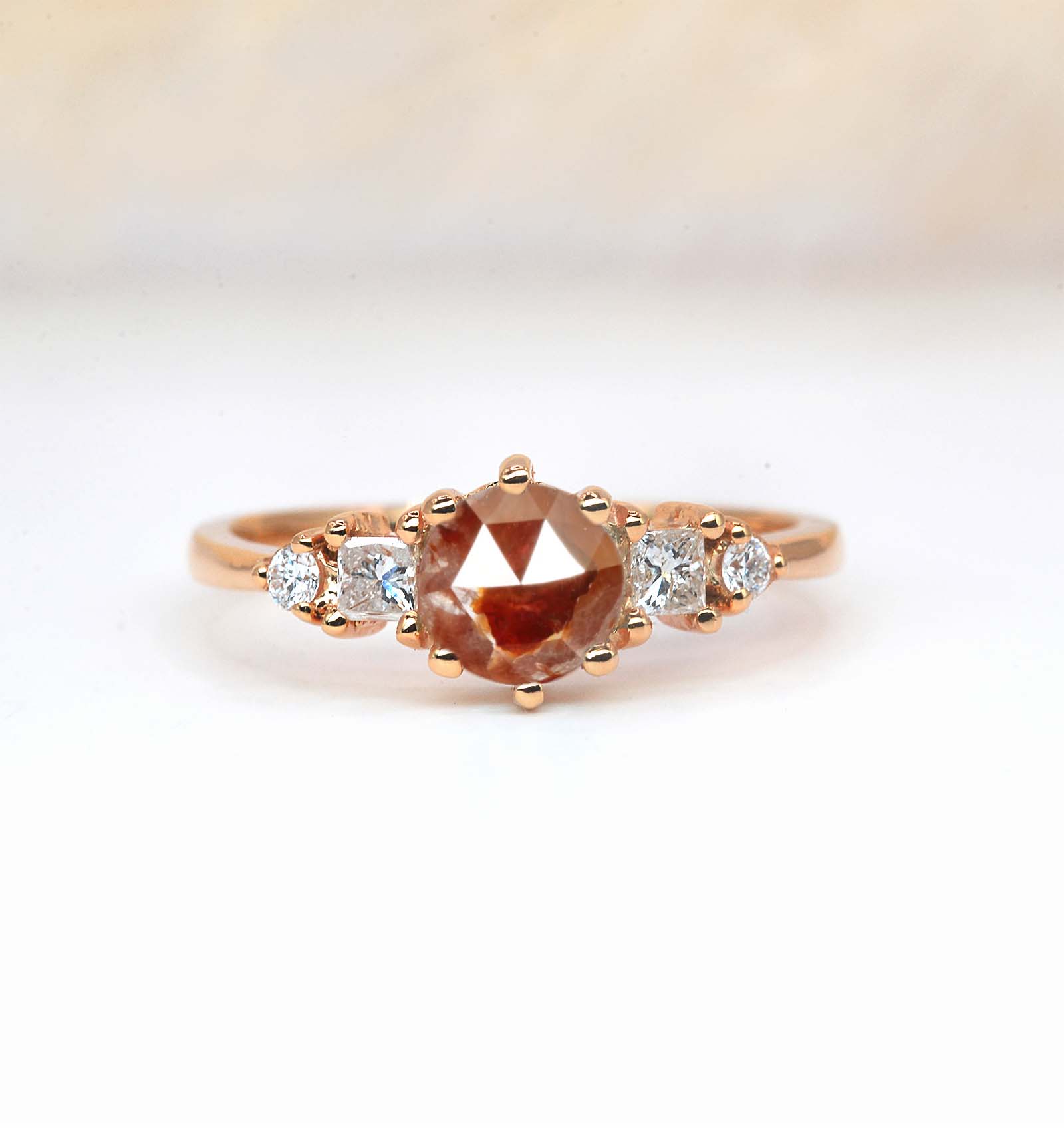 1.05ct rustic diamond vintage ring