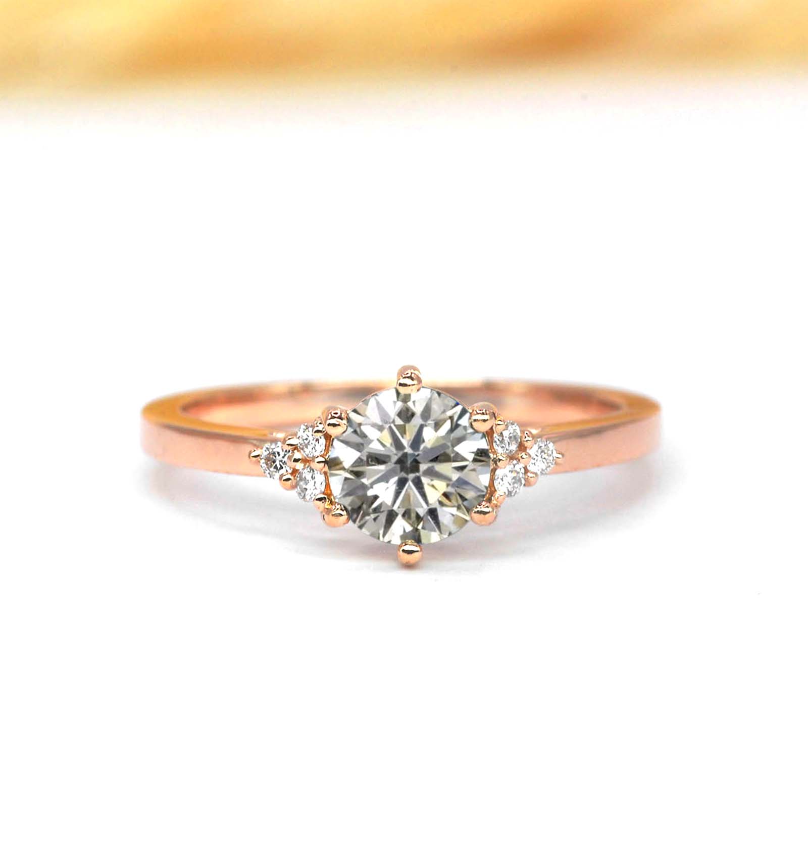 lab diamond cluster inspired ring