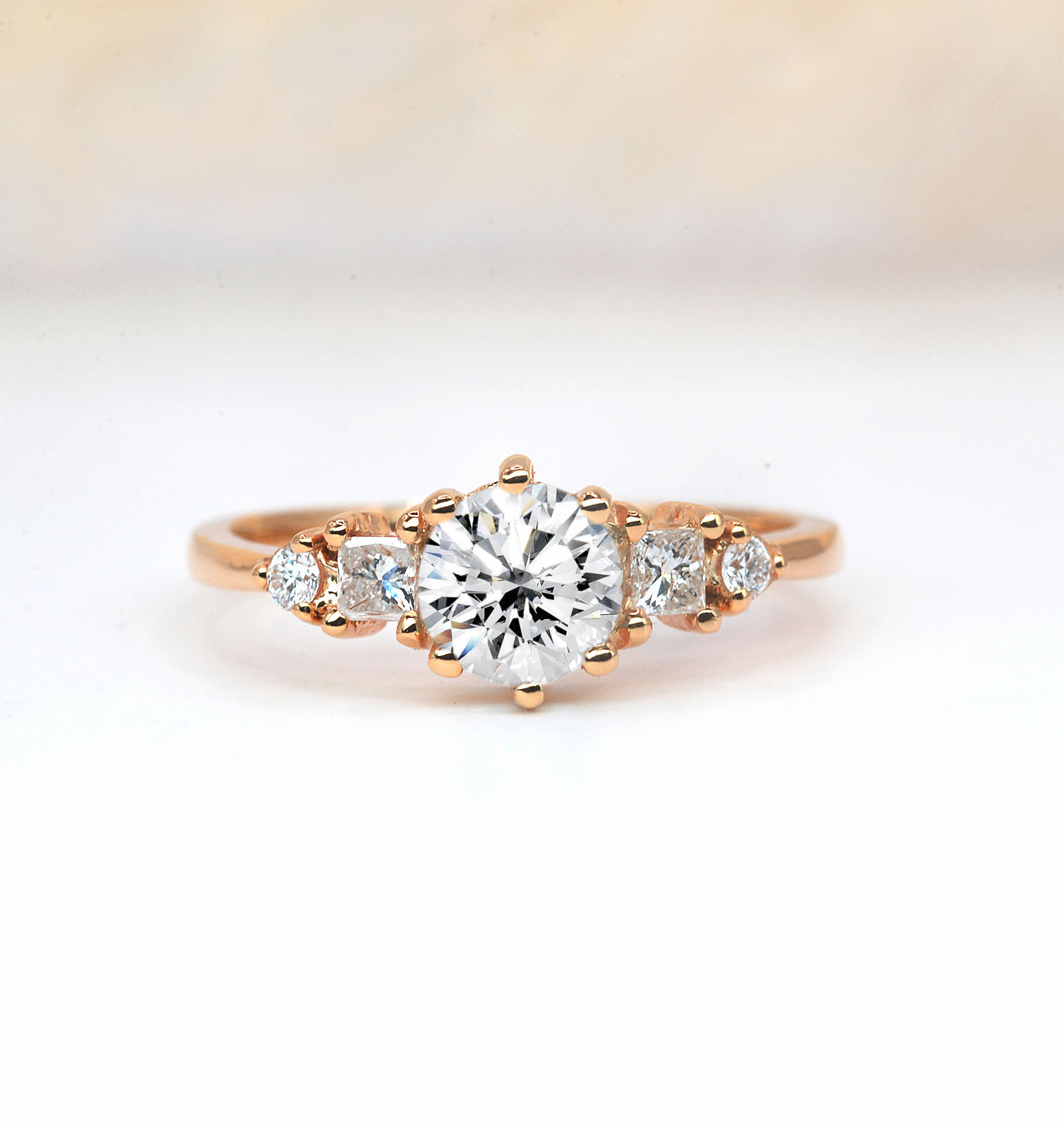 lab diamond featuring unique art deco ring