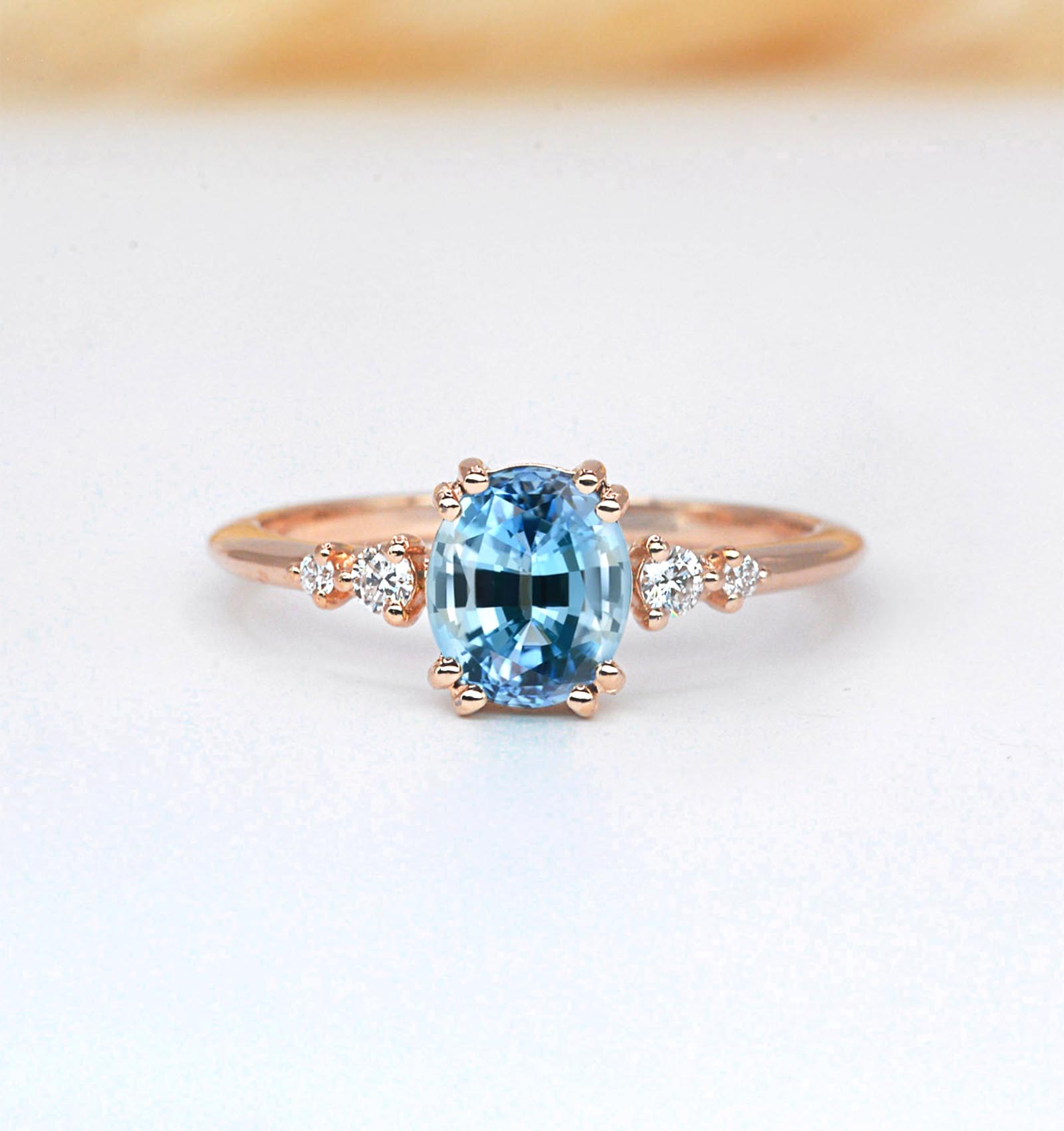 oval aquamarine featuring vintage ring