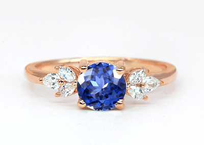 blue sapphire engagement ring