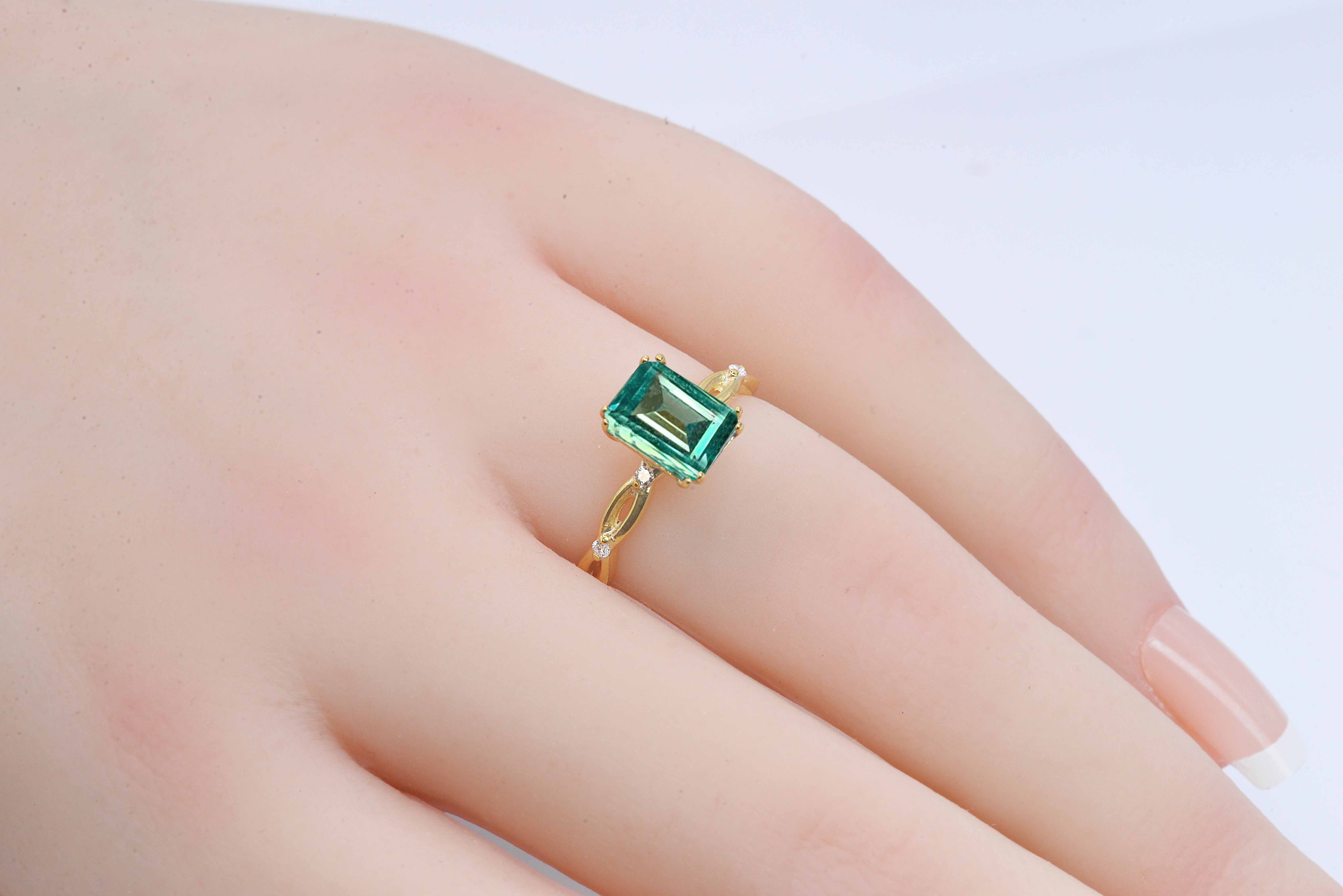 unique mint green sapphire engagement ring