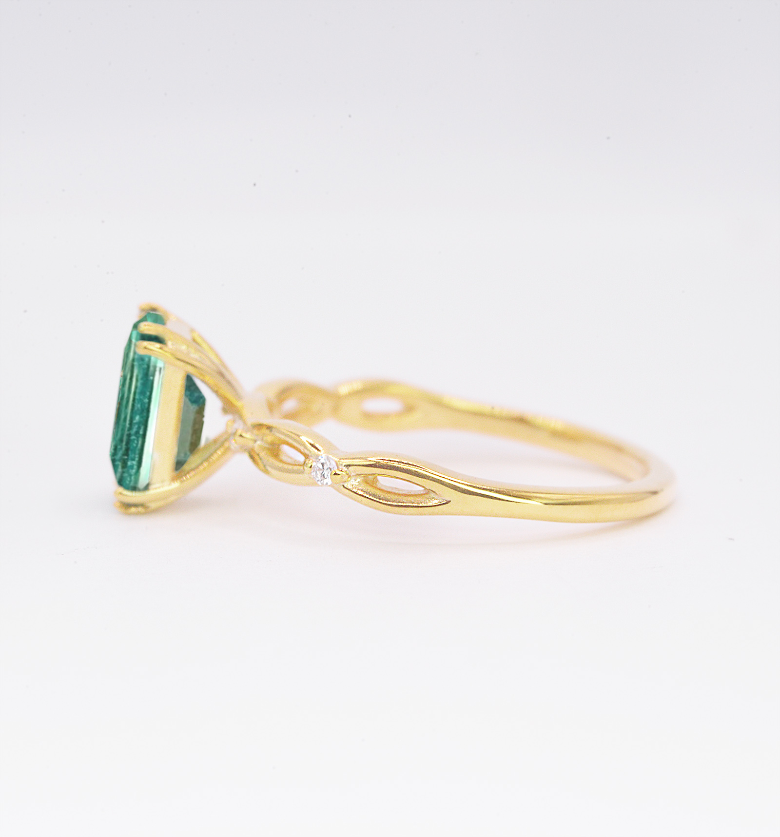 unique mint green sapphire engagement ring
