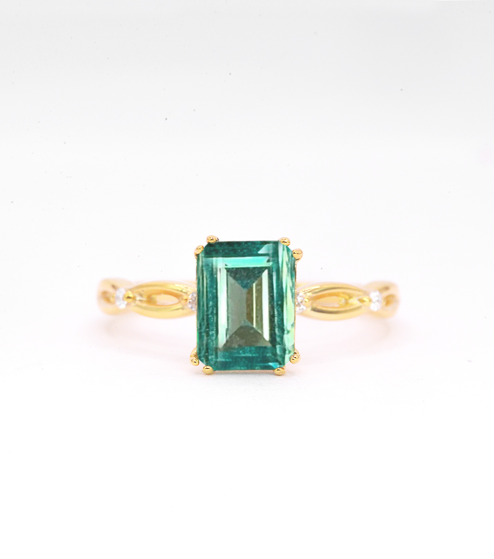 unique mint green sapphire engagement ring
