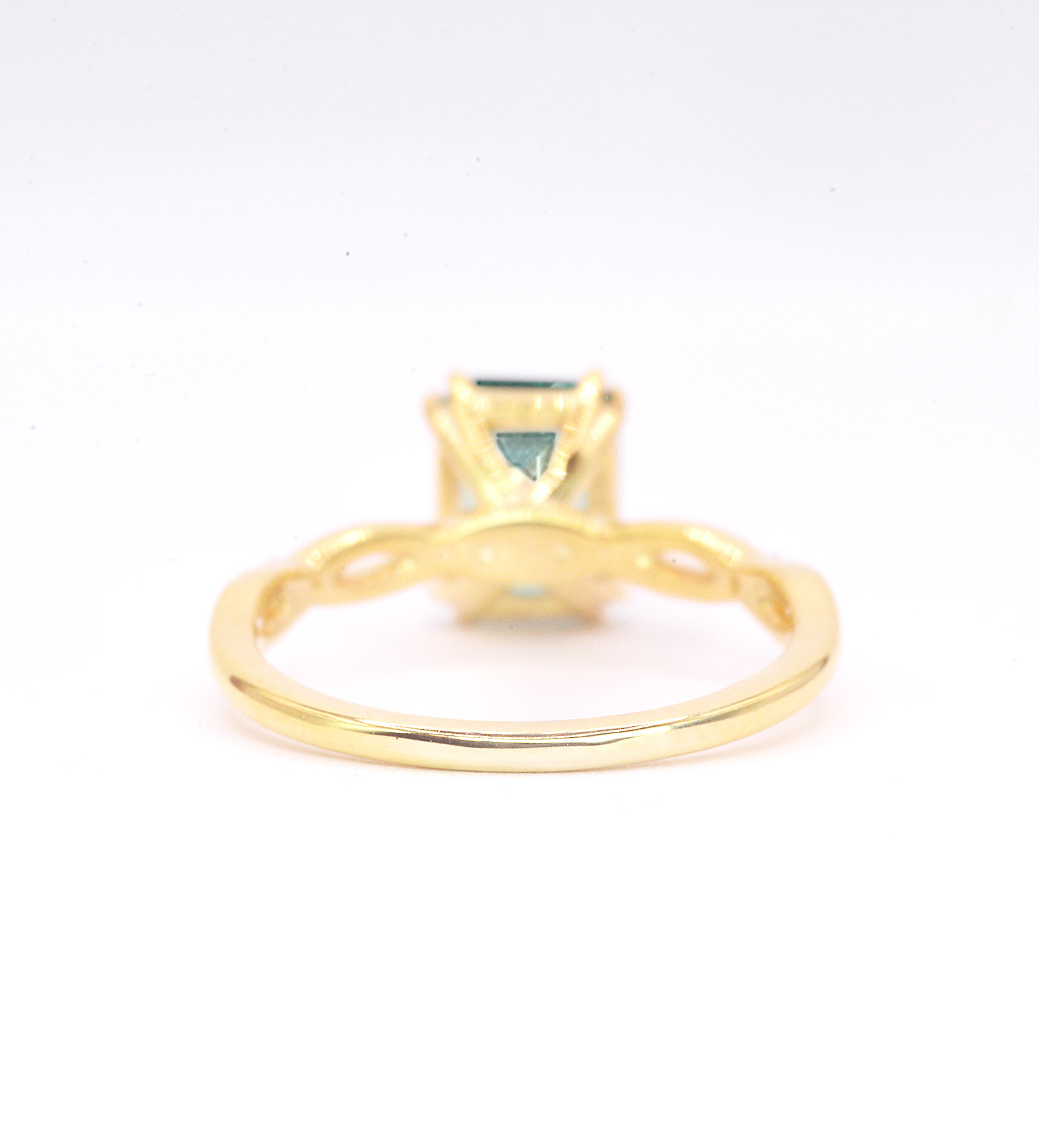 unique mint green sapphire engagement ring