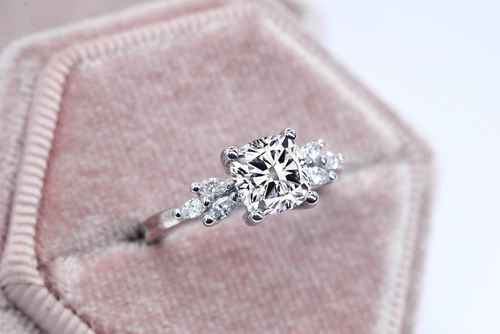 lab diamond vintage ring