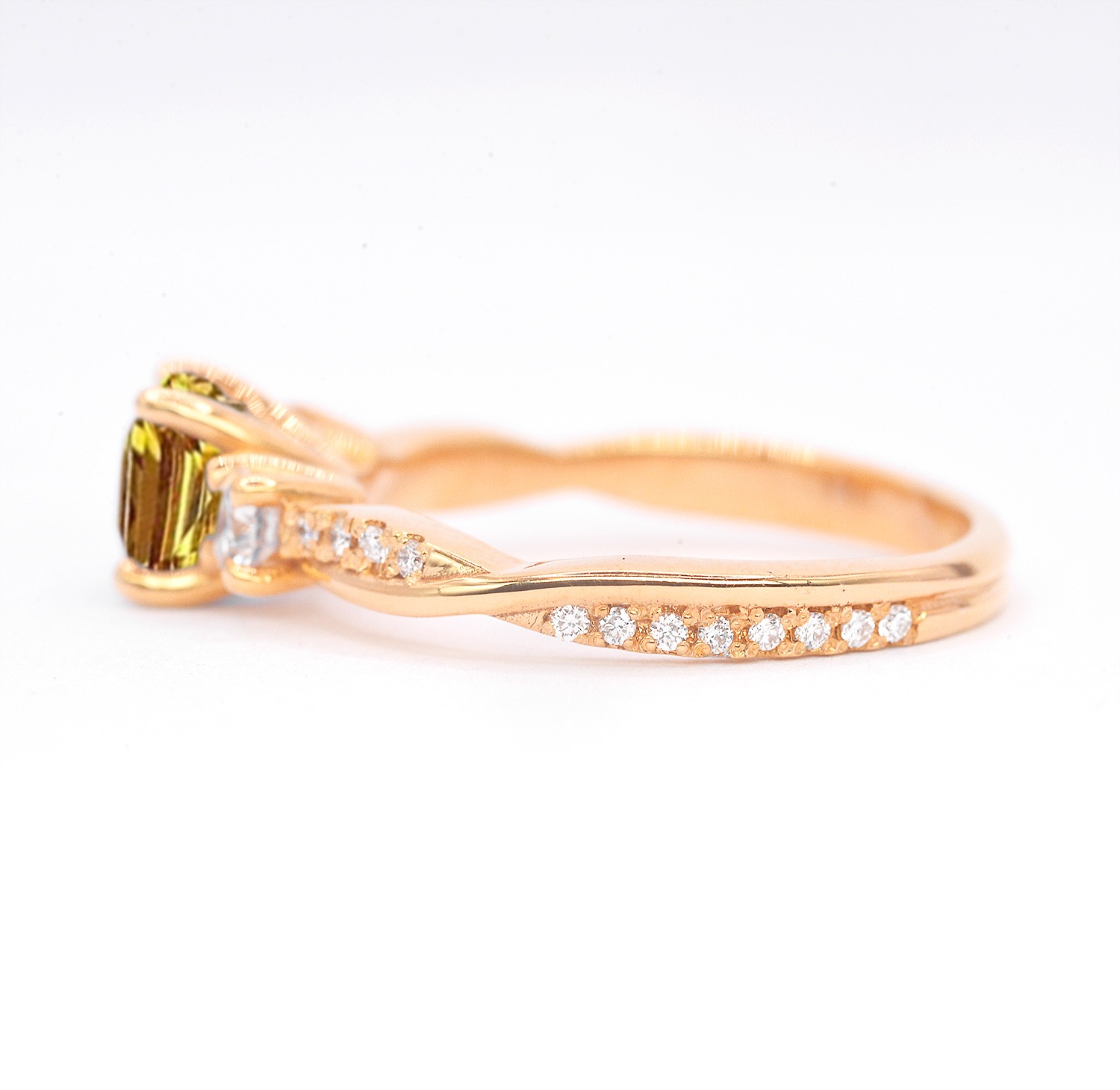 yellow sapphire unique engagement ring