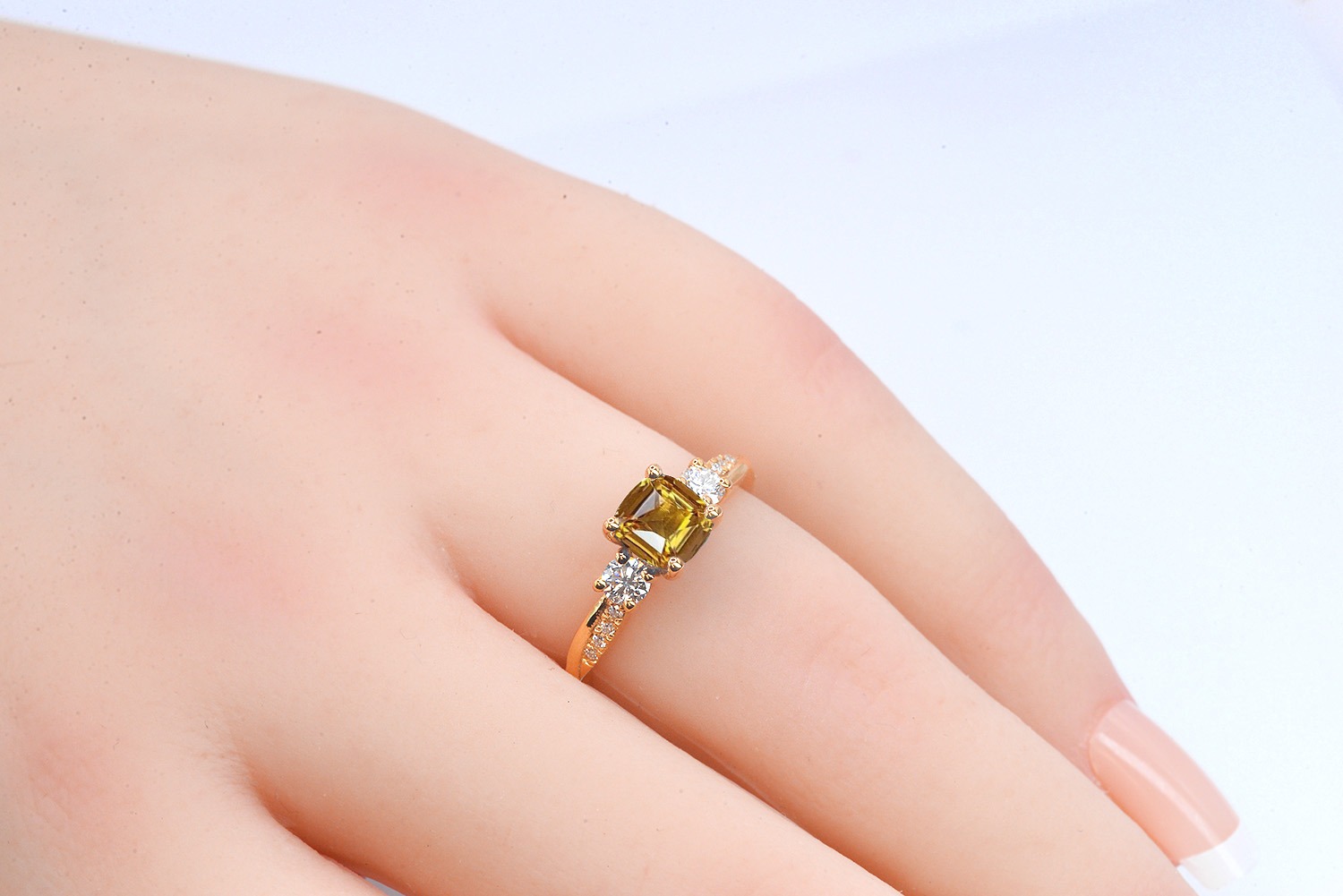 yellow sapphire unique engagement ring