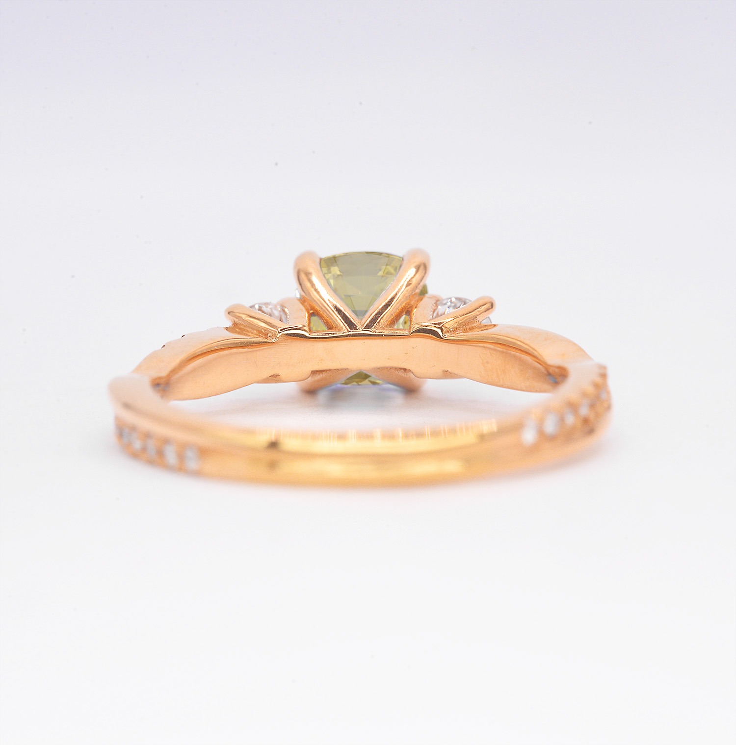 yellow sapphire unique engagement ring