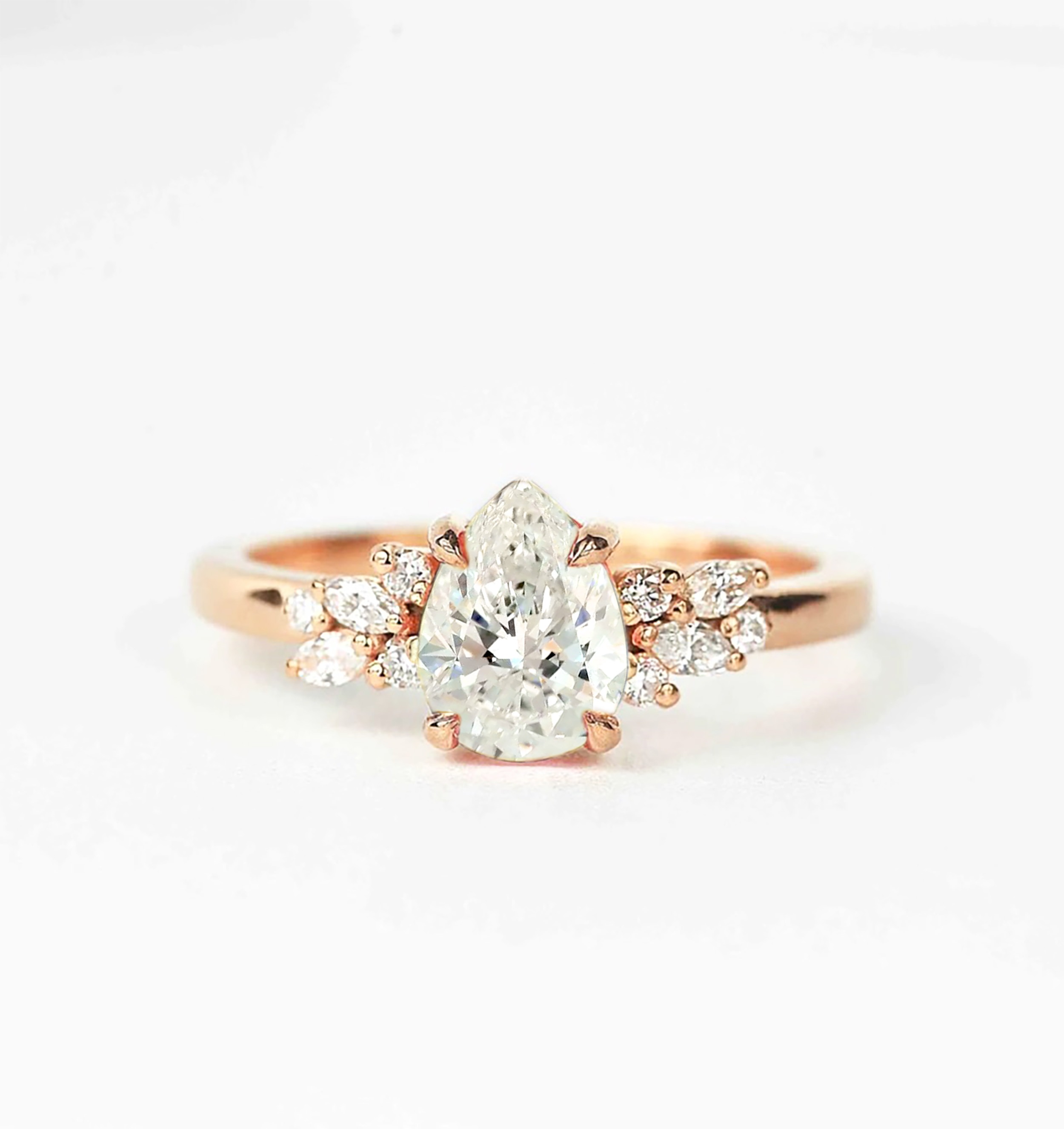 Diamond cluster ring for her